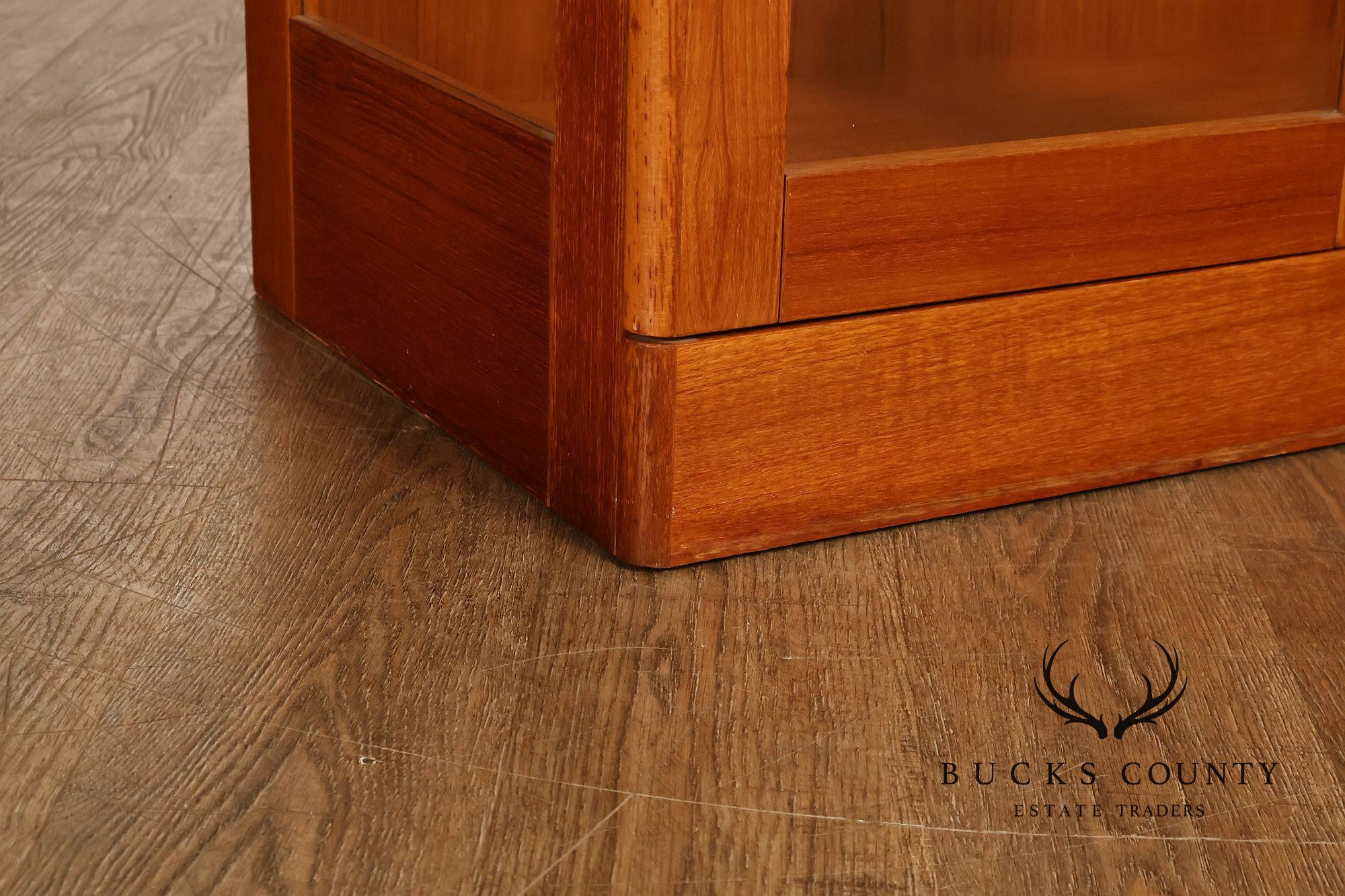 Danish Modern Teak And Glass Curio Display Cabinet