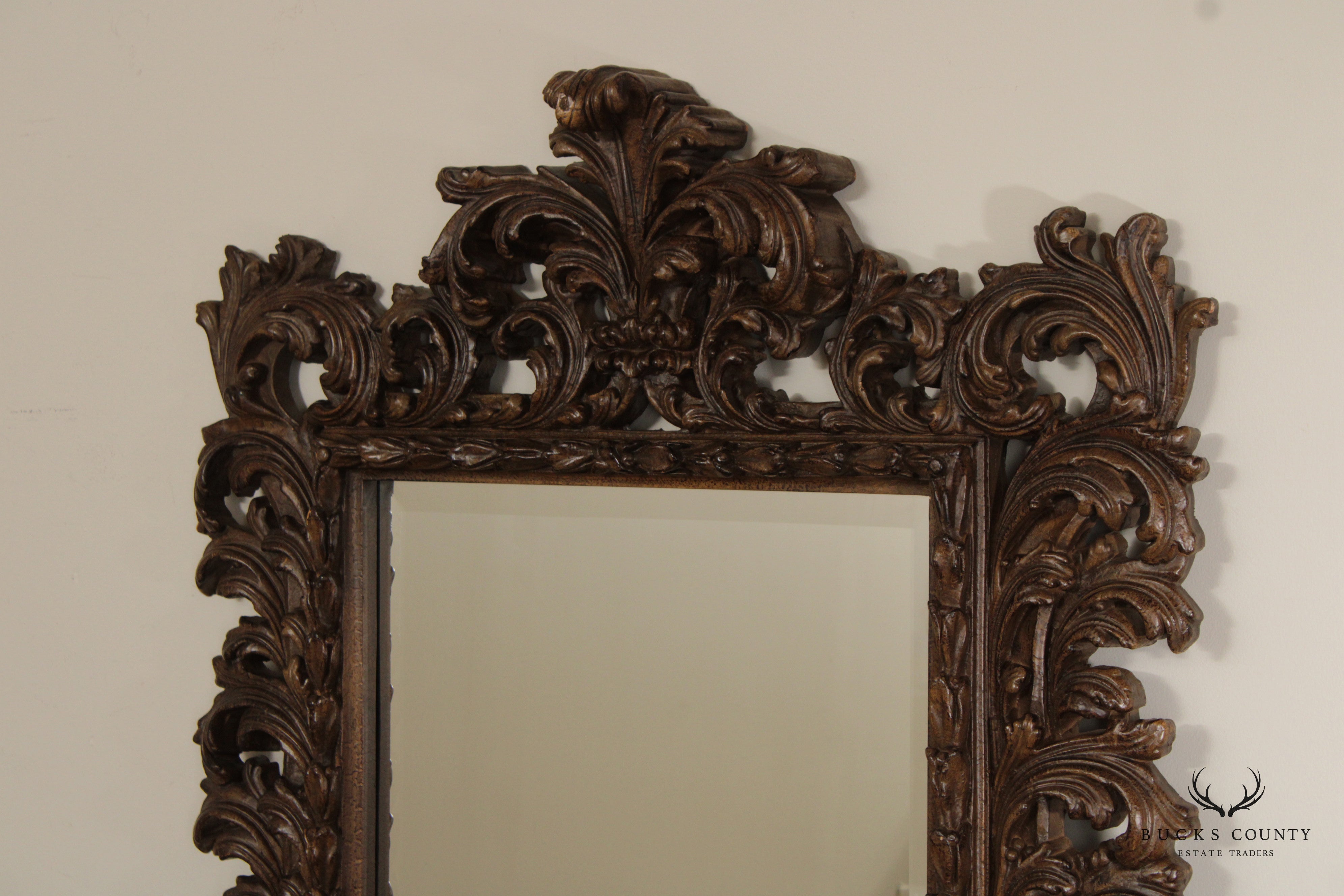 Timeless Reflections Rococo Style Carved Wall Mirror