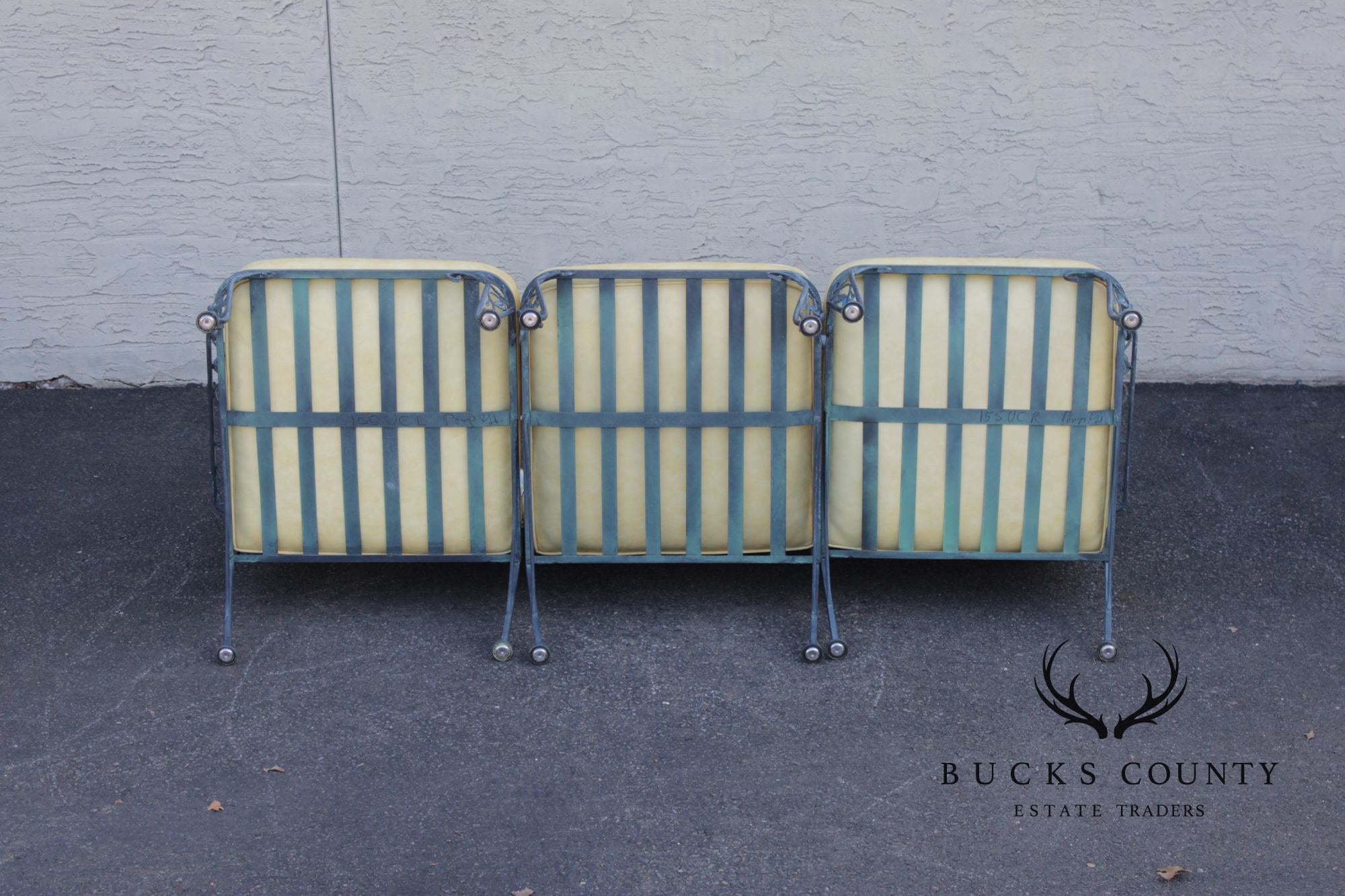 Woodard 'Chantilly Rose' Wrought Iron Outdoor Patio Sofa
