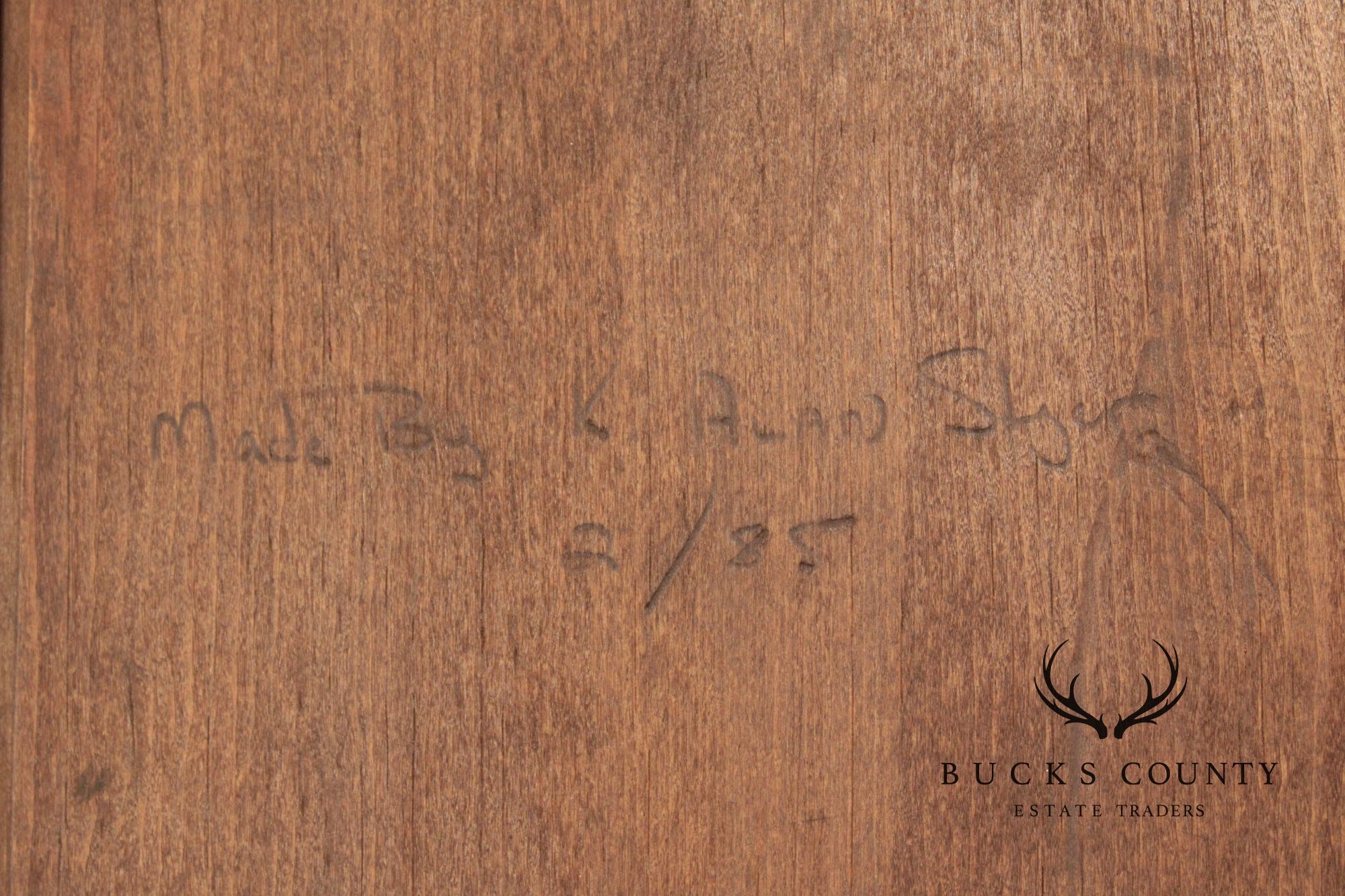 K. Alan Styer Benchmade Cream Painted Pine Corner Cupboard