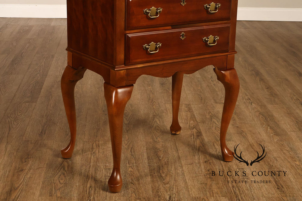 American Drew Solid Cherry Queen Anne Style Silverware Chest