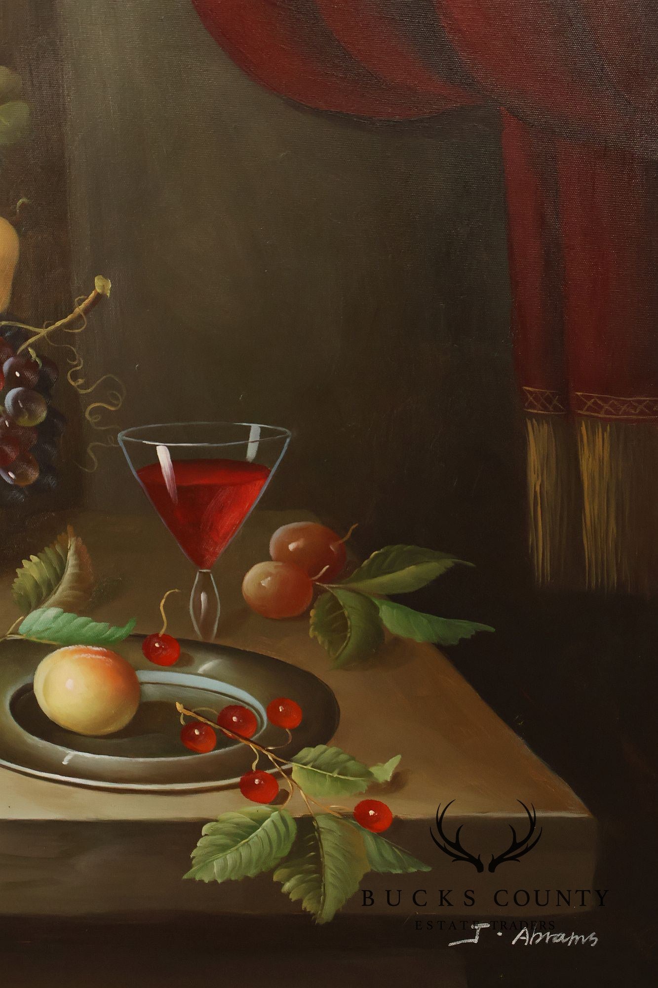 J. Abrams Still-Life Painting of Fruit