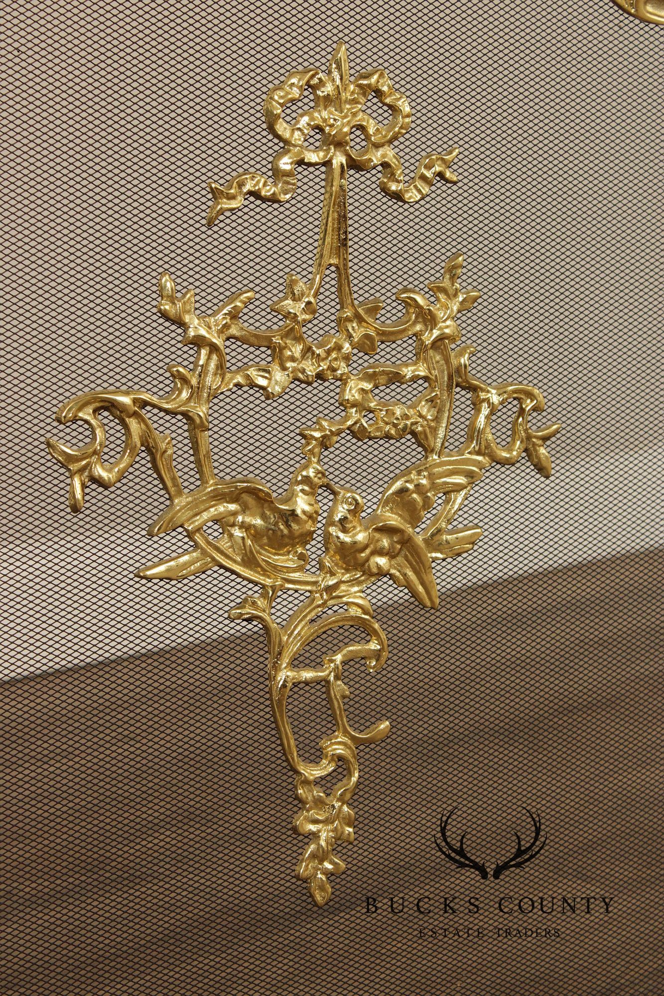 Rococo Style Quality Brass Fireplace Screen