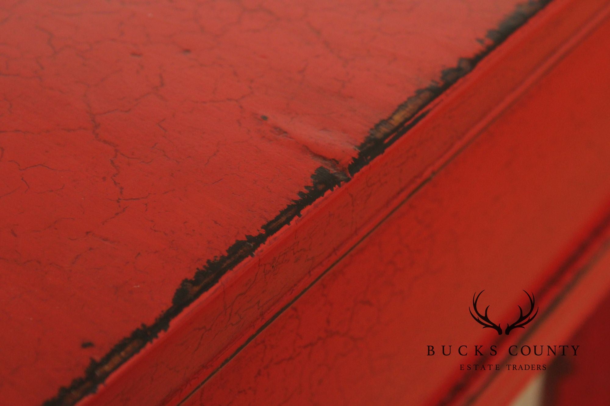 Asian Red Lacquered Console Table