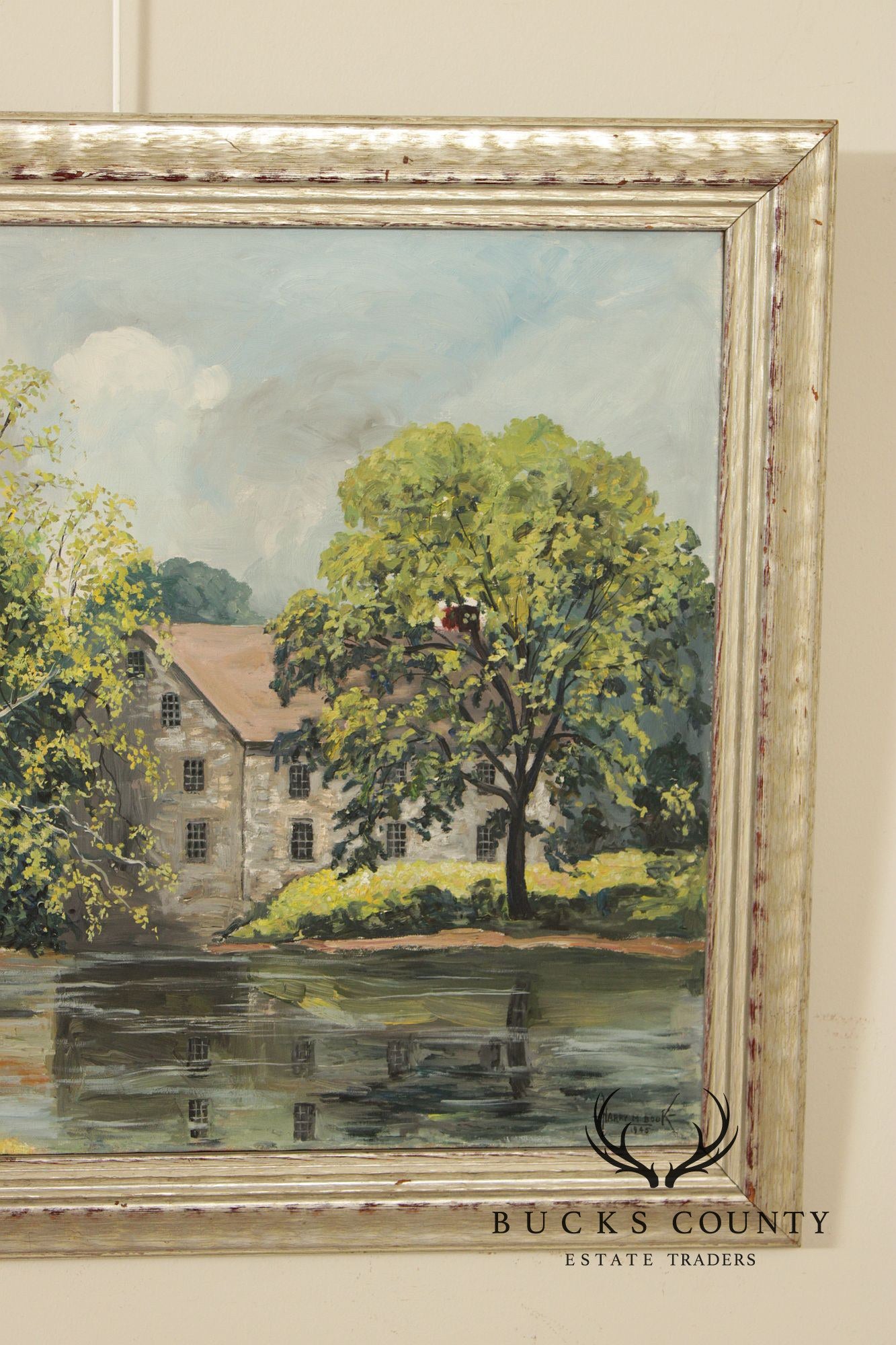 Harry Martin Book Pennsylvania Impressionist Oil Painting, Mill Pond