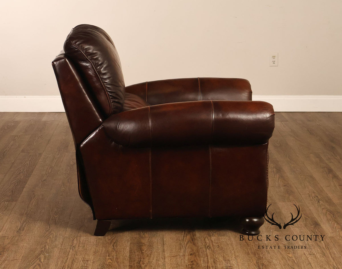 Traditional Brown Reclining Club Chair
