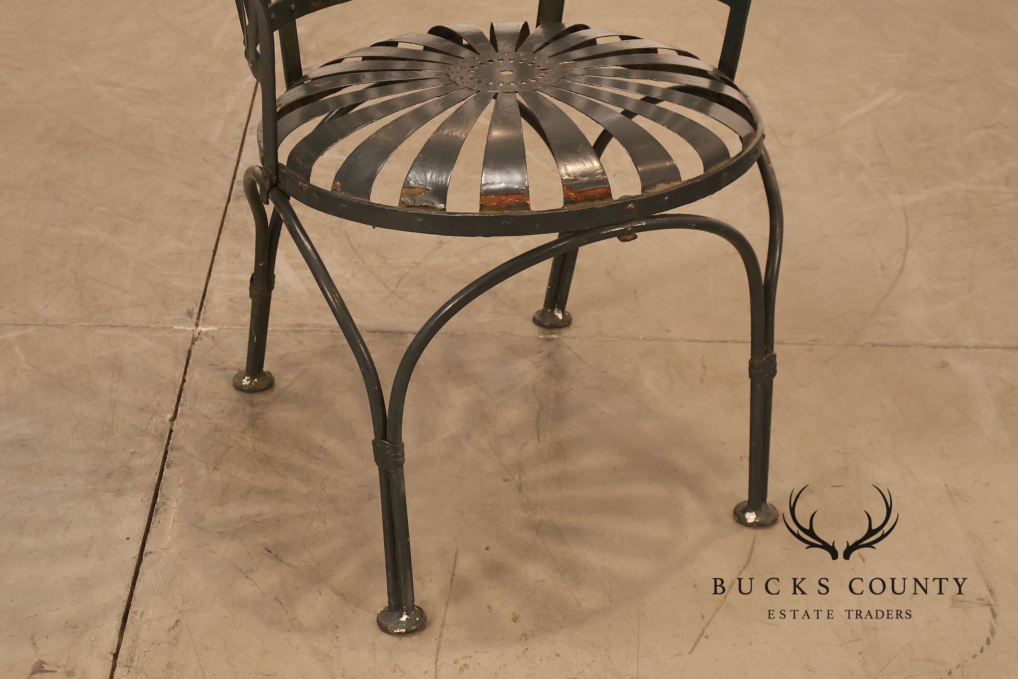 Francois Carre Pair of Outdoor Patio Fanback Armchairs