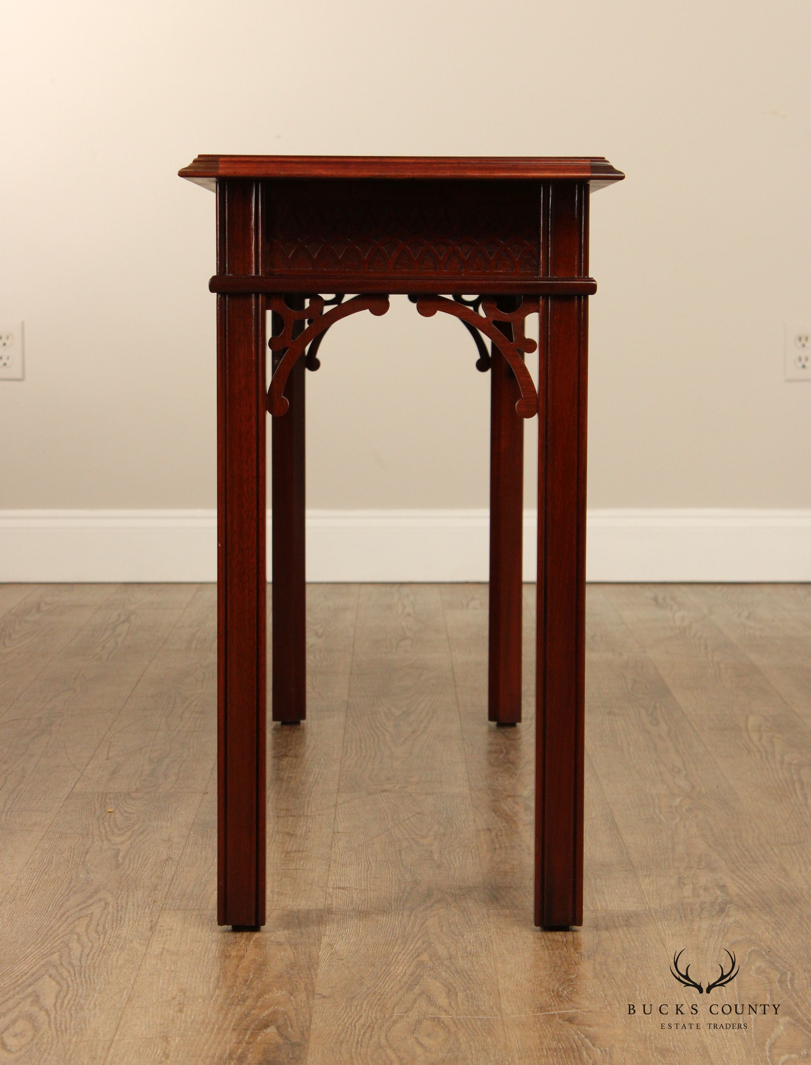 Councill Craftsmen Chippendale Style Mahogany Console Table