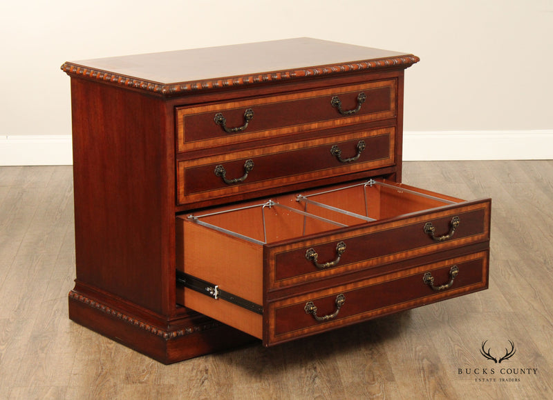 Universal Furniture Georgian Style Pair of Mahogany File Cabinets