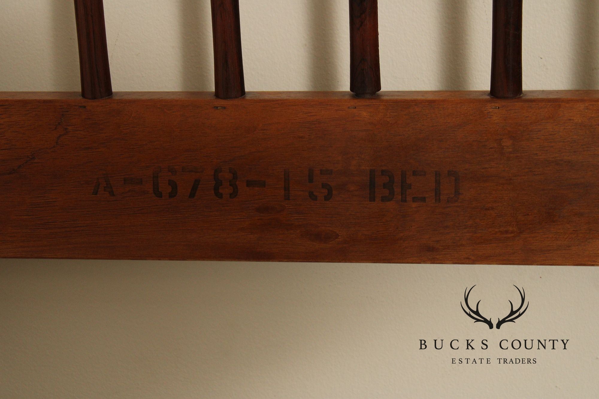 Thomasville Mid Century Modern Black Walnut Full Size Headboard