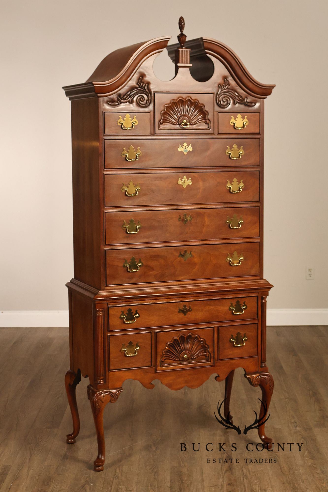 Thomasville 'The Mahogany Collection' Carved Highboy