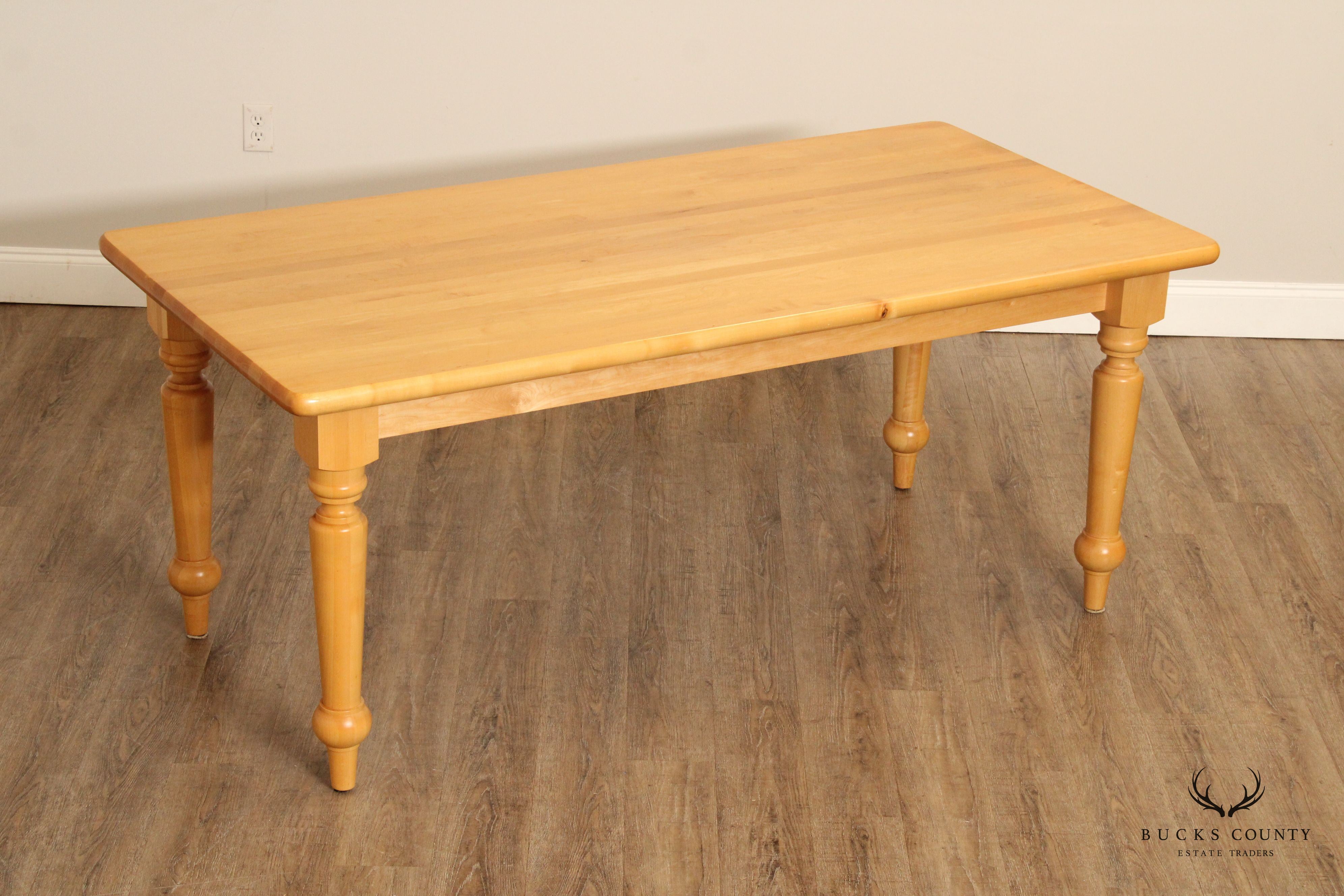 Farmhouse Style Solid Maple Dining Table