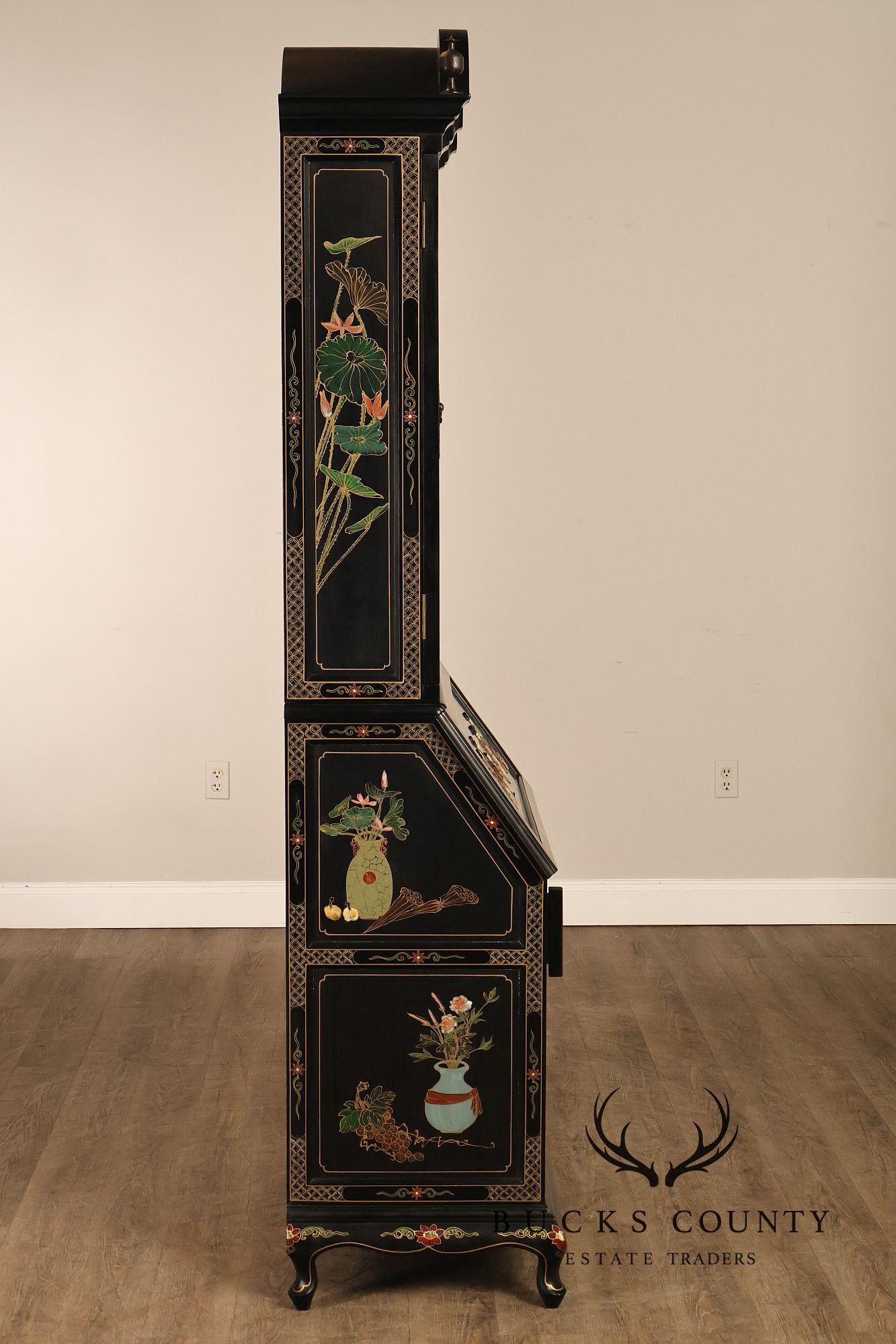 Chinoiserie Secretary Bookcase