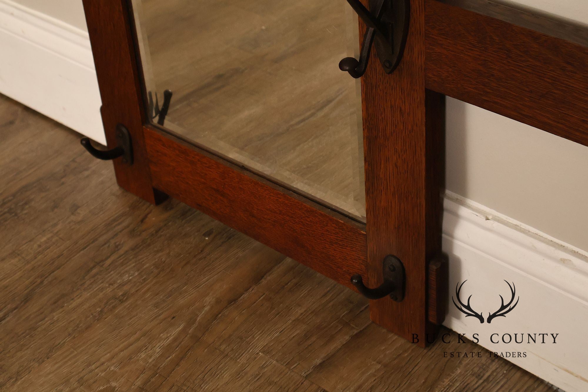 Stickley Brothers Hall Mirror Mission Style Old Coat Rack