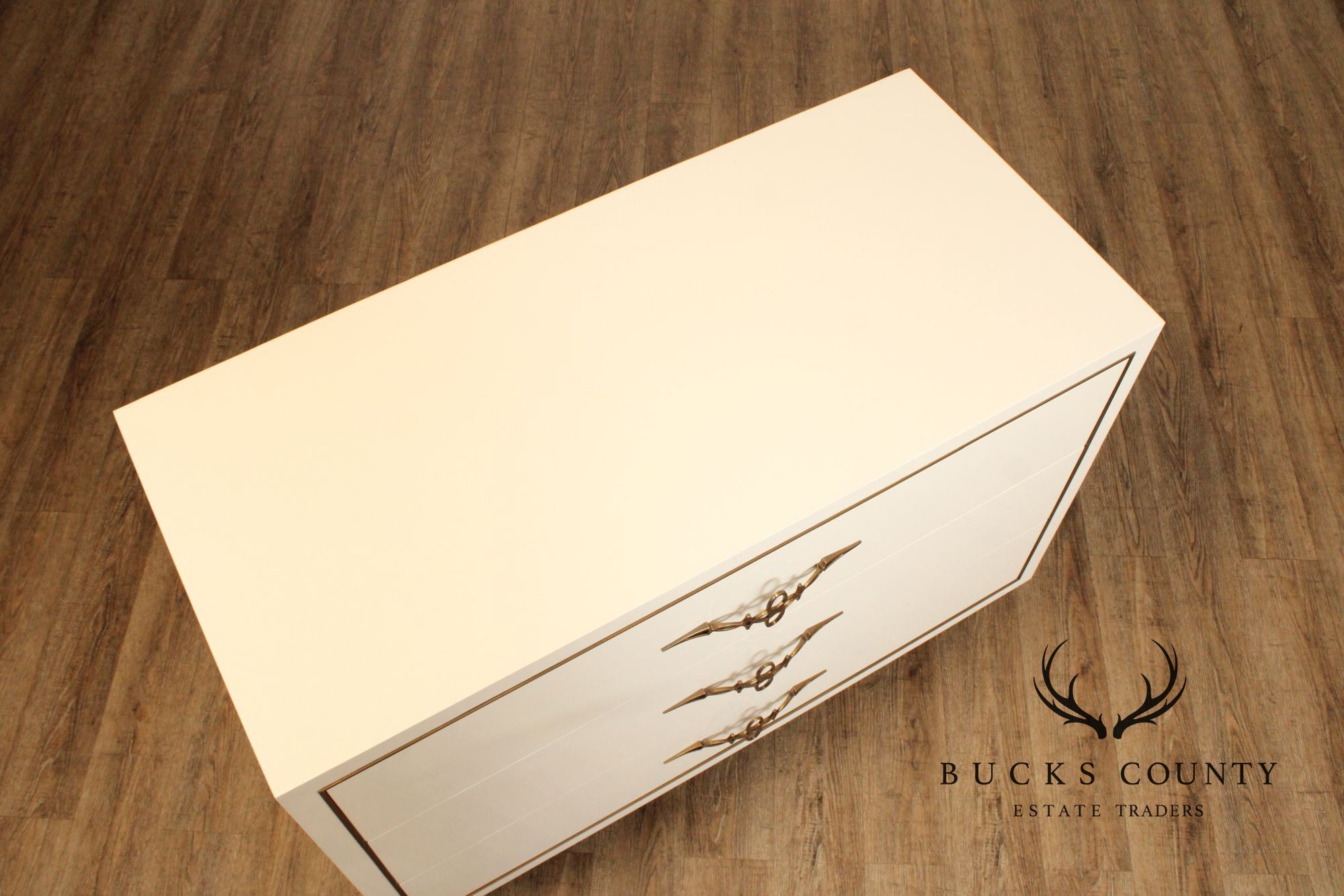 Alden Parkes 'Allegra' White Lacquered Chest of Drawers