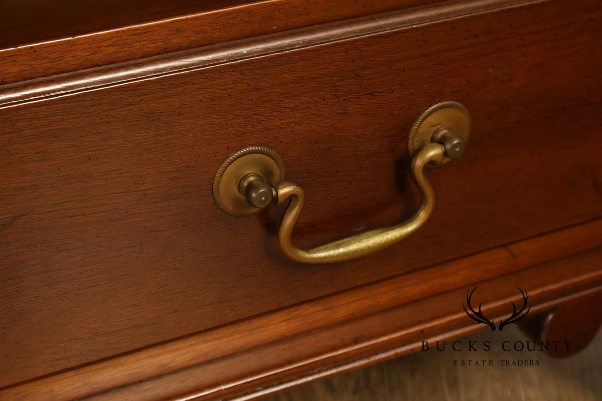 Pair Of Kittinger Old Dominion Mahogany Open Nightstands