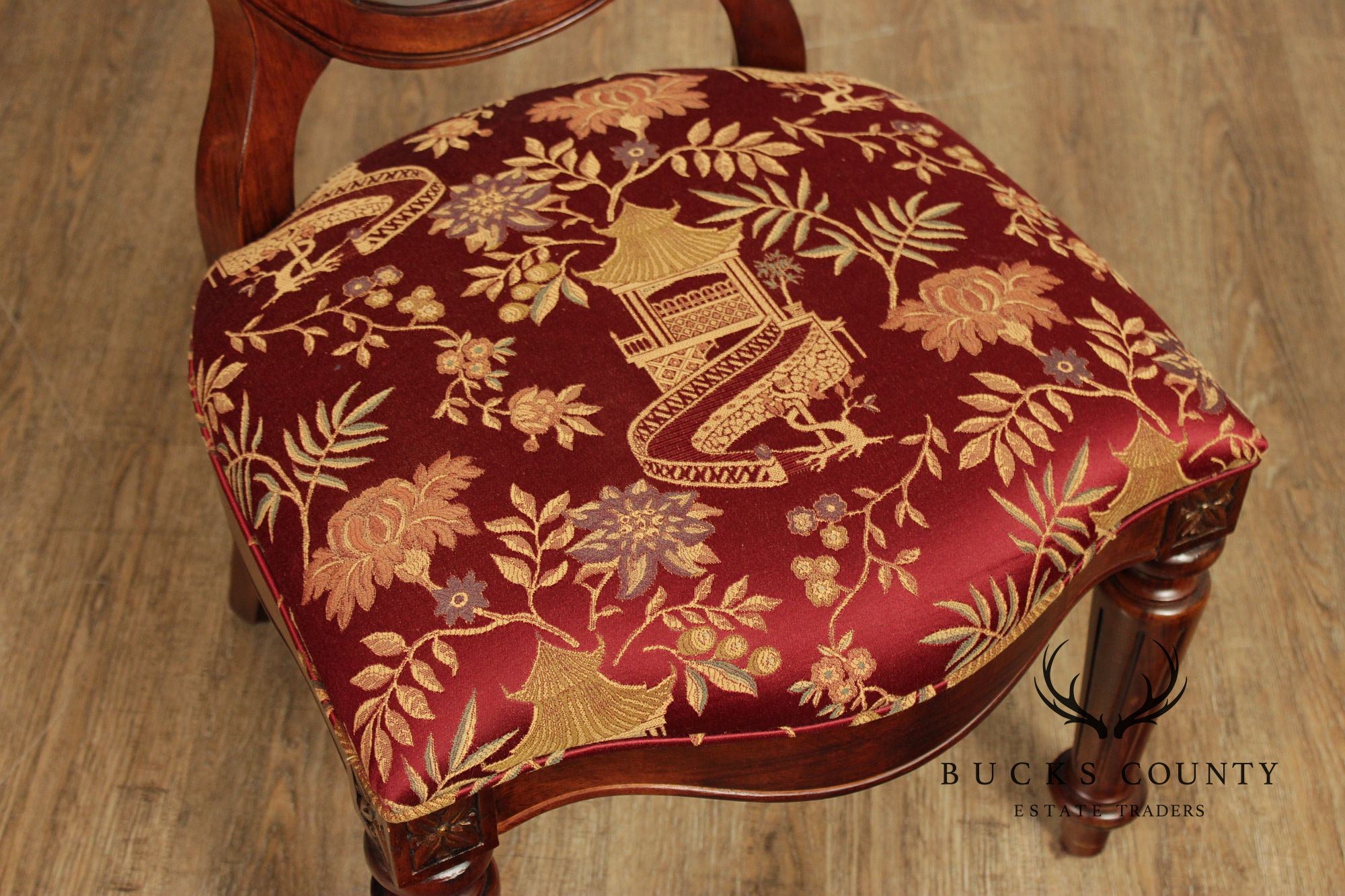 Century Furniture Set of Eight Wheat Sheaf Dining Chairs