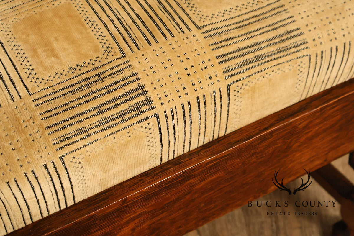 Rittercraft Arts & Crafts Cane Back Oak Armchair