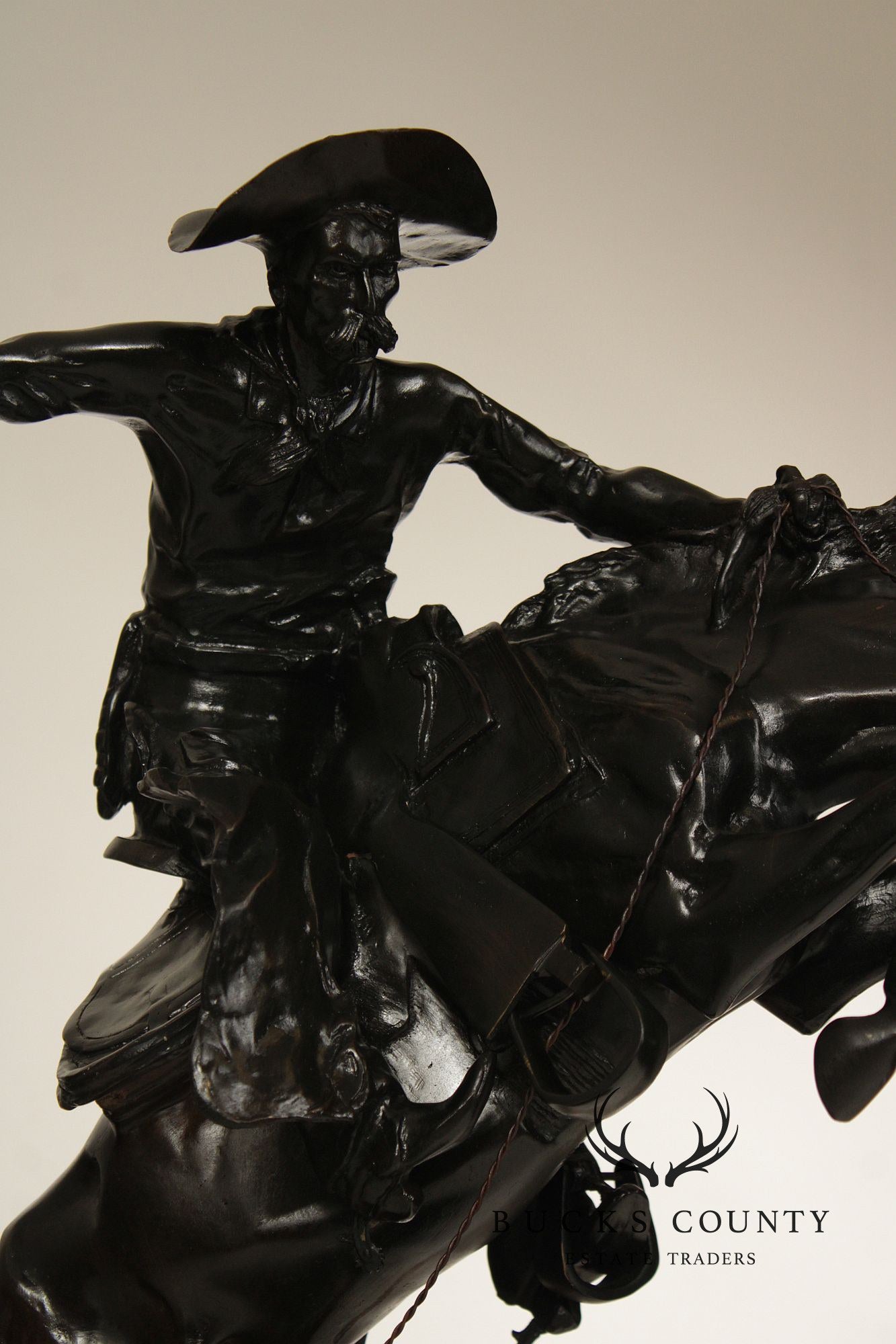 Frederic Remington Bronze Statue, 'Bronco Buster'