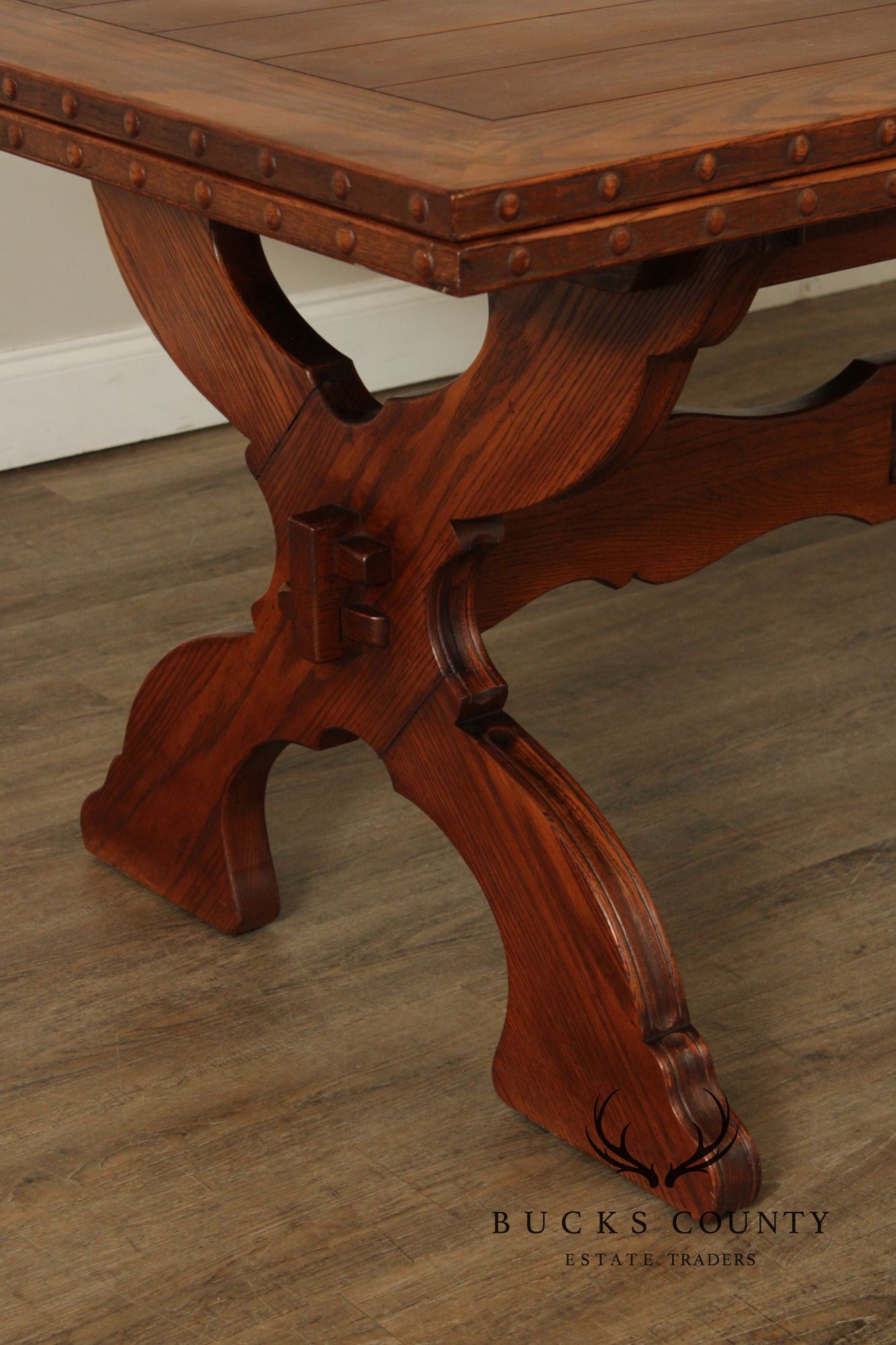 Romweber Oak Trestle Refectory Dining Table