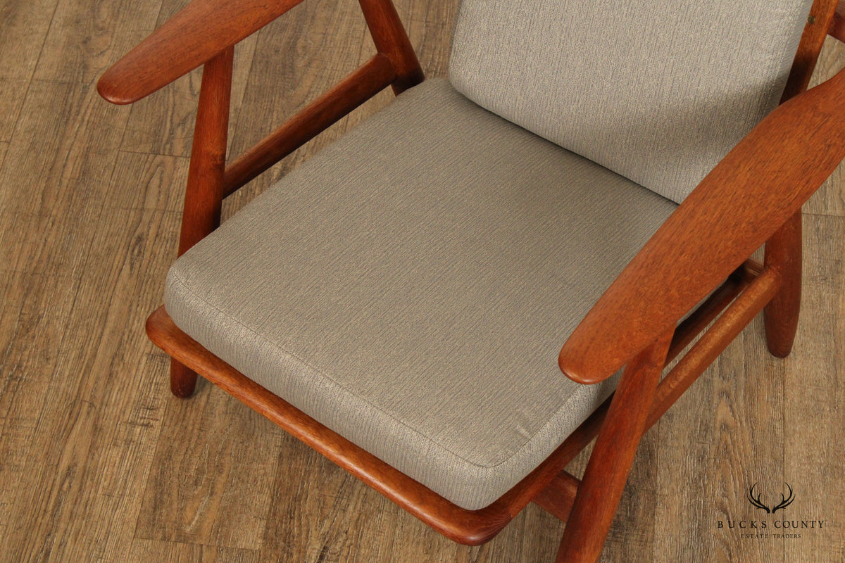 Hans Wegner For Getama Danish Modern Teak GE-240 Cigar Armchair