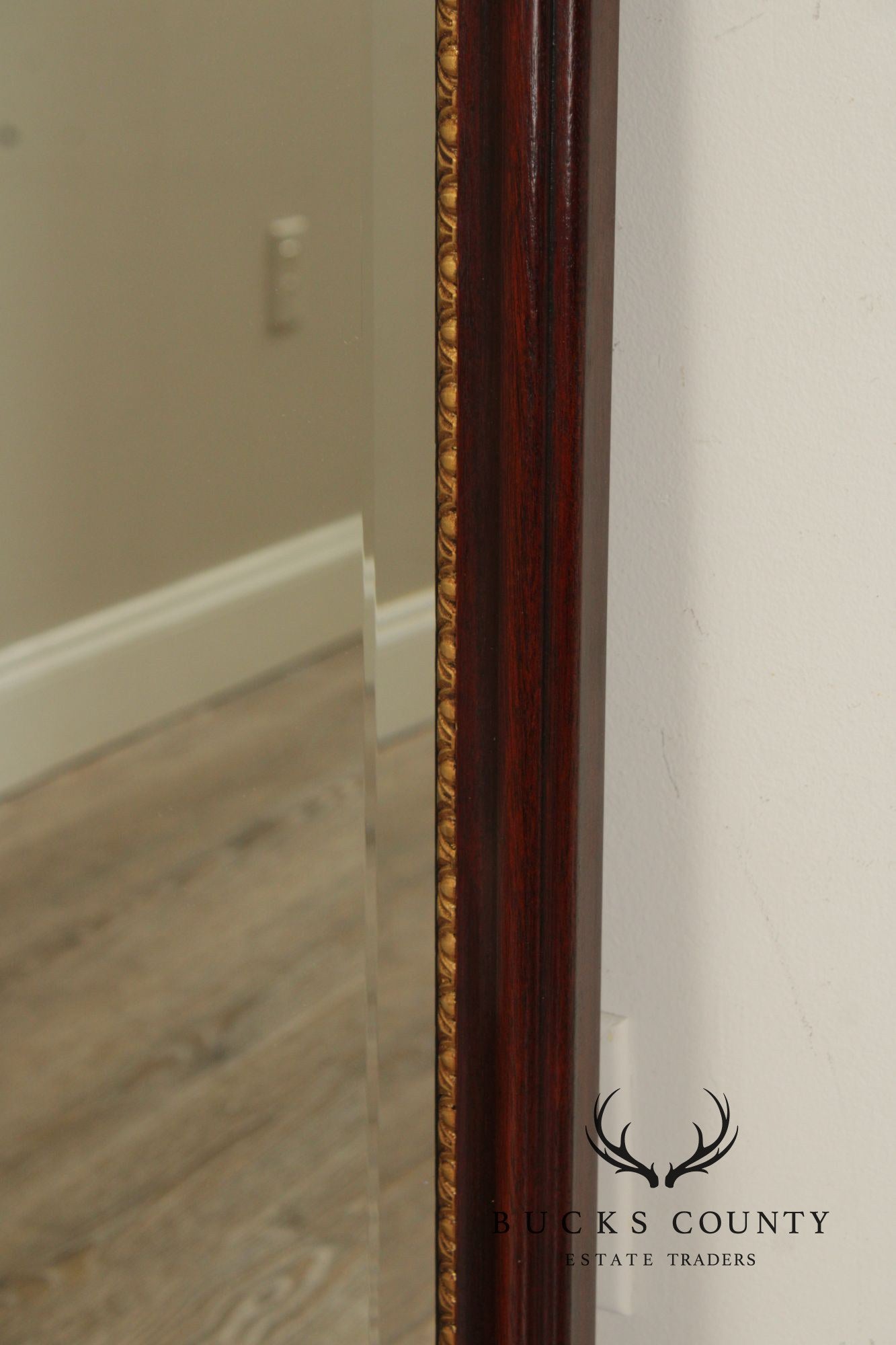 Henkel Harris Georgian Style Partial Gilt Mahogany Wall Mirror