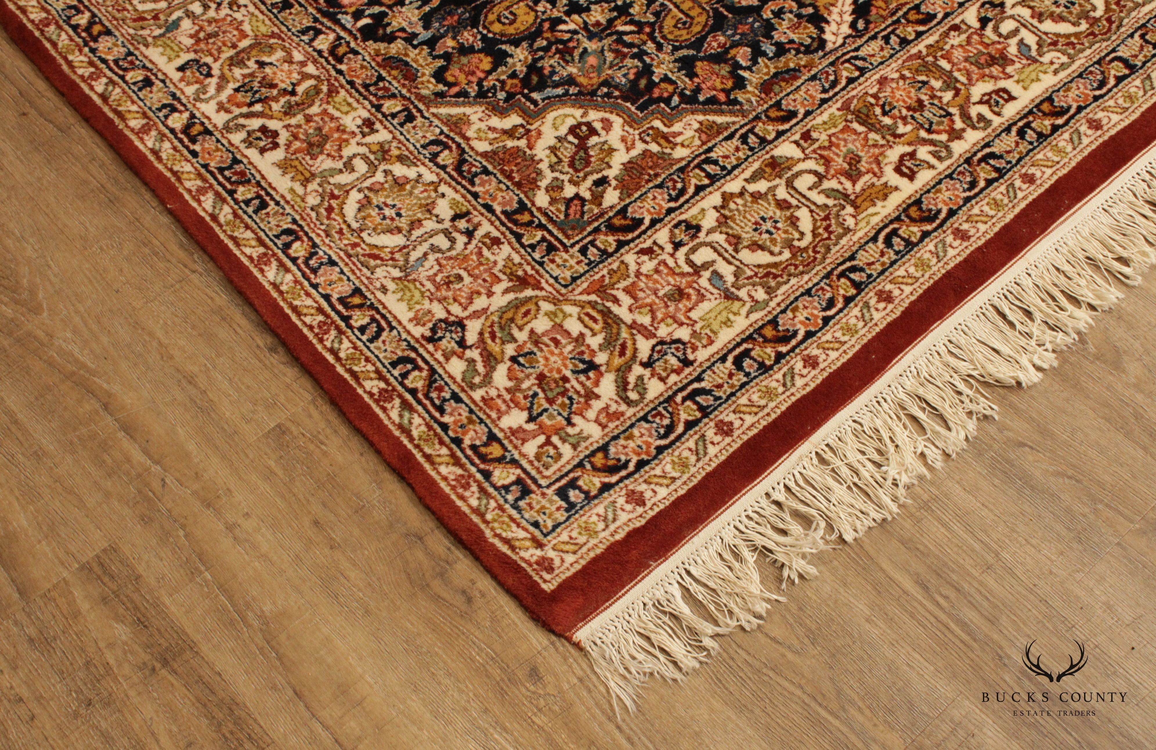 Persian Isfahan Wool Area Rug, 9' x 6'