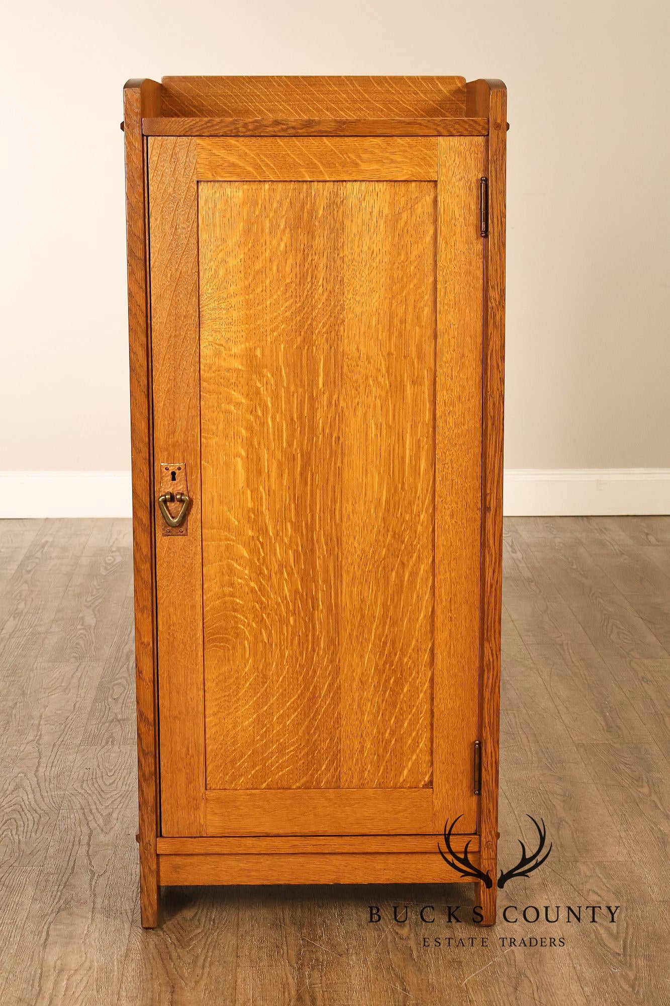 Antique Gustav Stickley No. 70 Mission Oak Music Cabinet