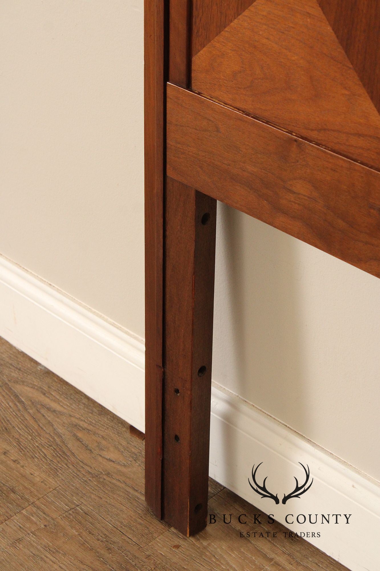 Mid Century Modern Walnut Diamond Front Twin Headboard