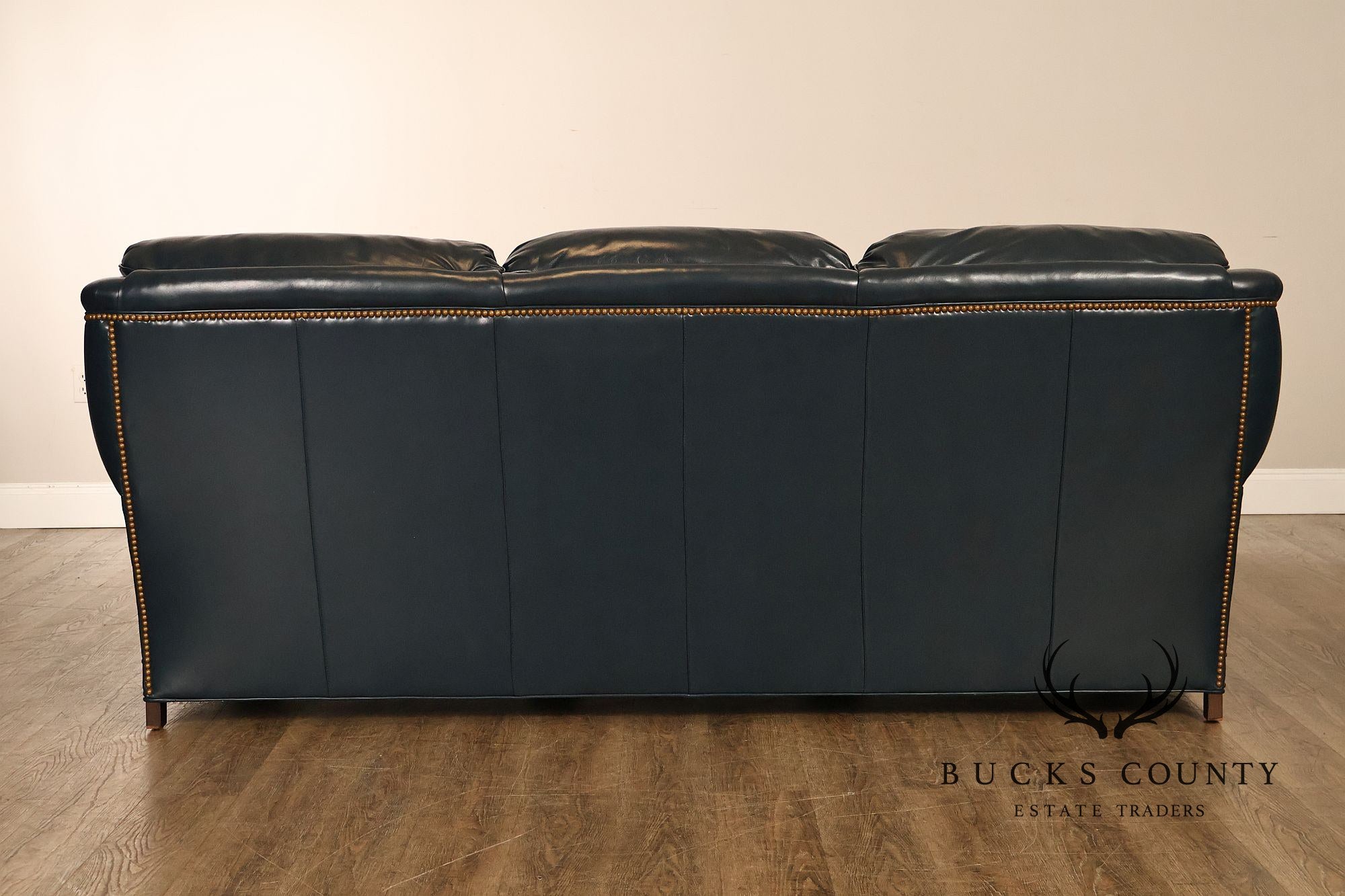 Hancock & Moore Blue Leather 'Austin' Sofa