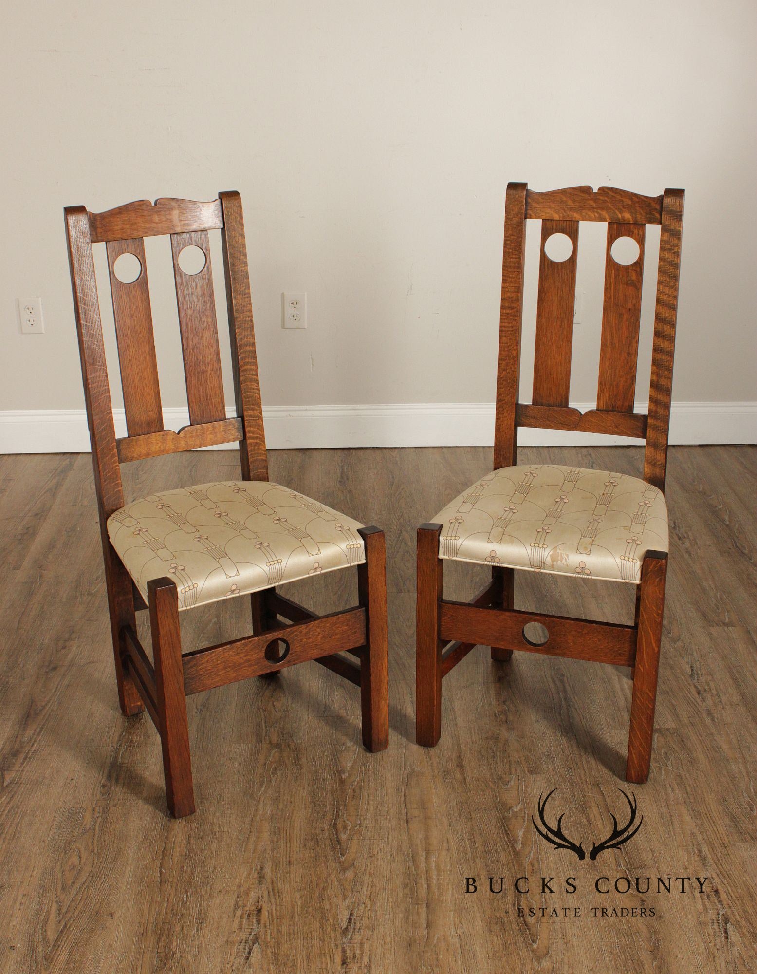 Stickley Brothers Mission Oak Pair of Side Chairs