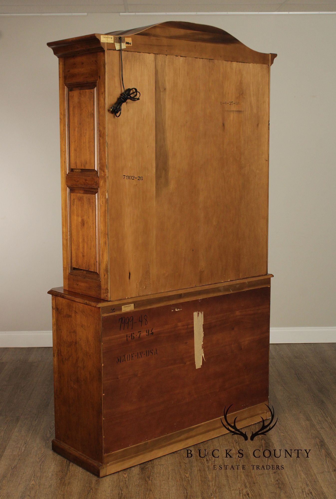 Henredon French Country Style Monumental Bookcase Cabinet