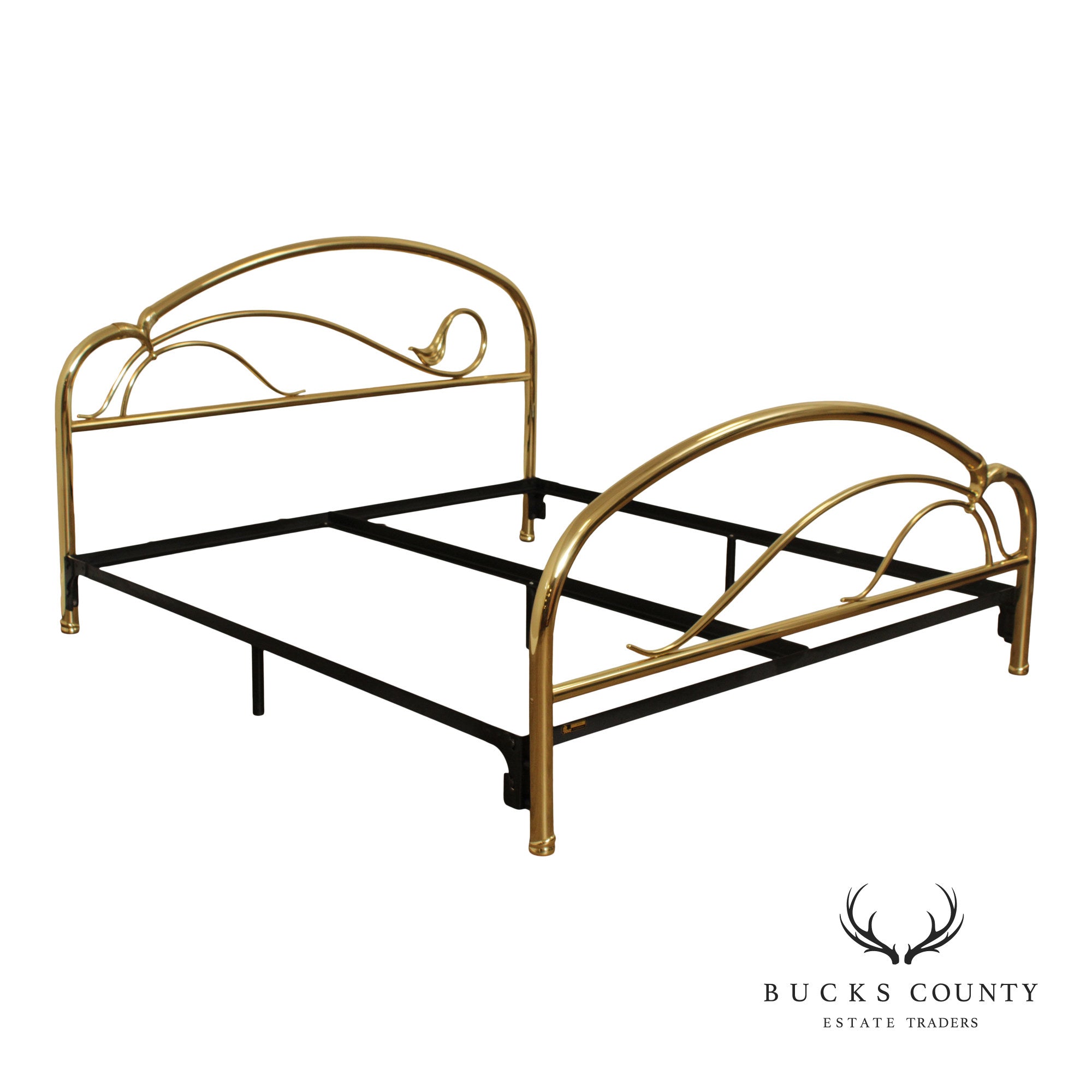 J.B. Ross Hollywood Regency Brass King Size Bed