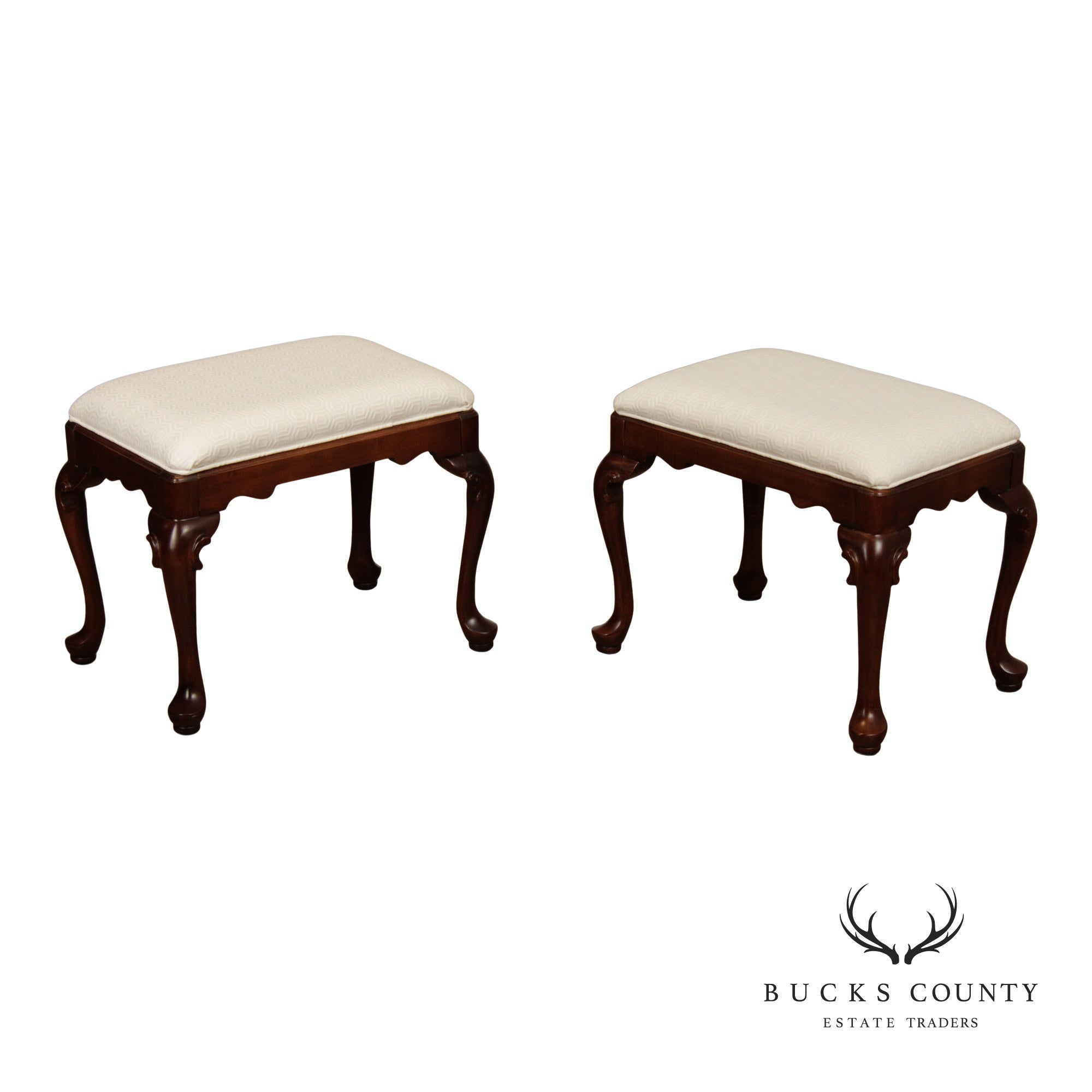 Ethan Allen 'Georgian Court' Pair of Cherry Benches