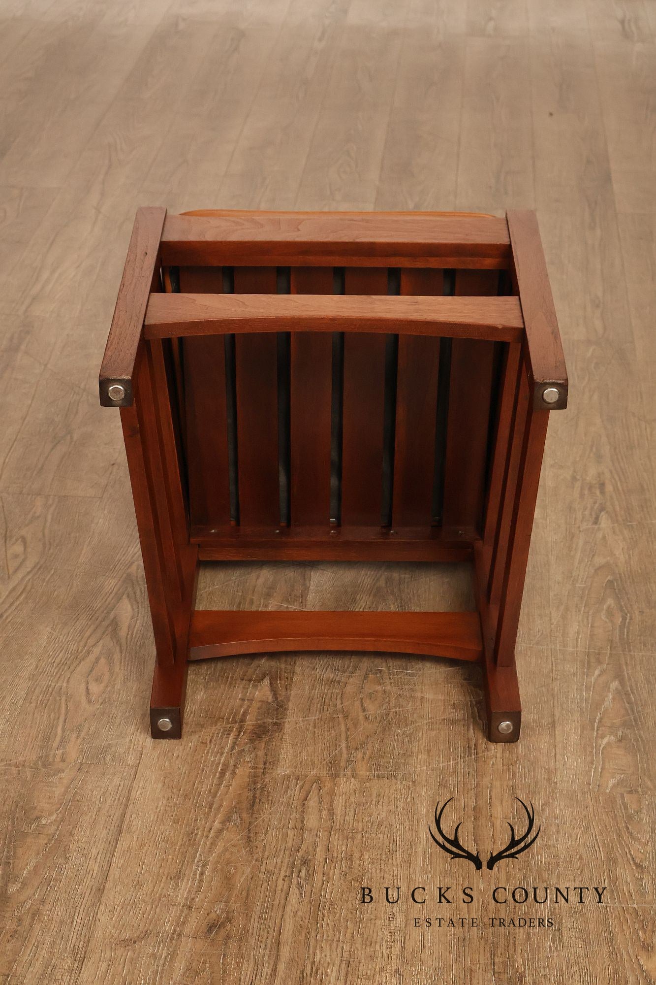 Mission Style Oak And Leather Dining Chairs