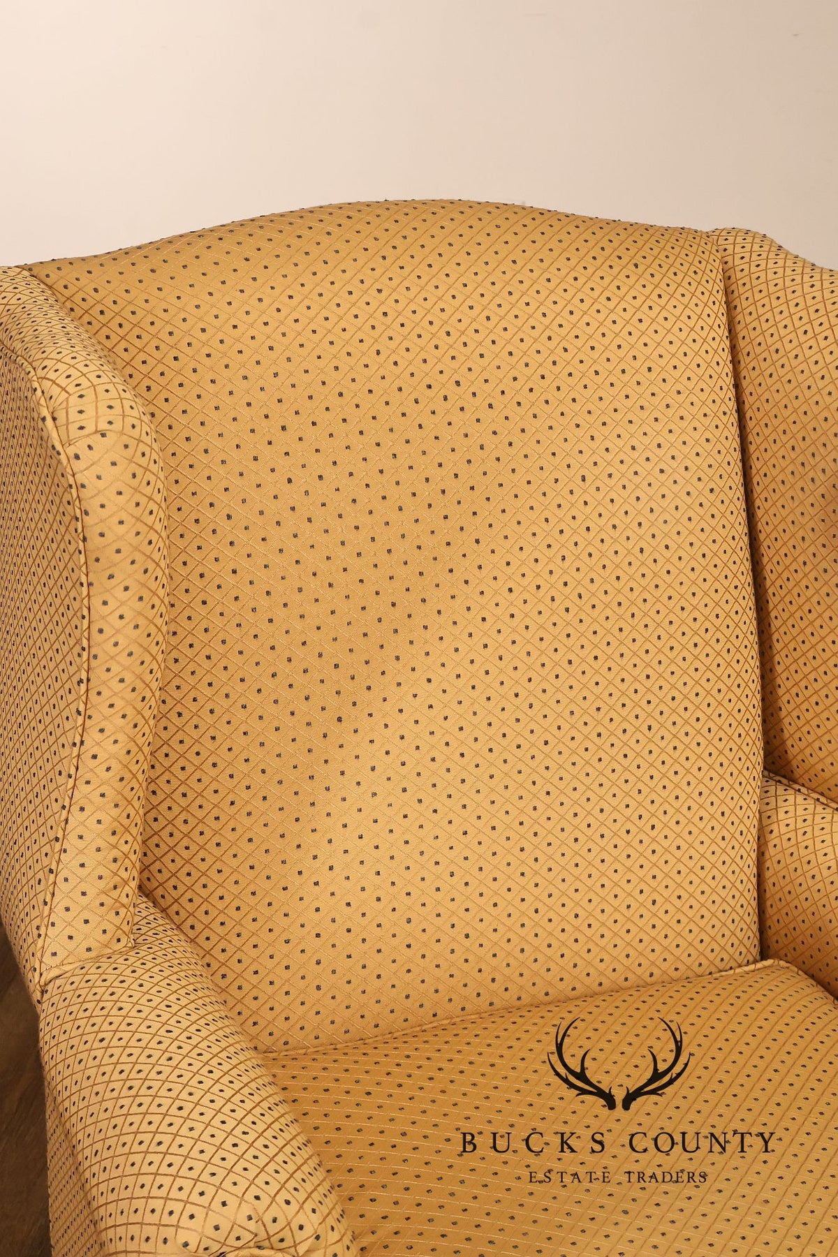 Ethan Allen Traditional Upholstered Wingback Armchair