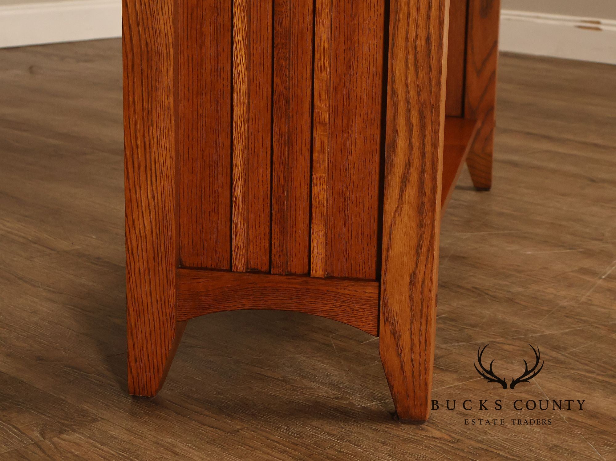 Thomasville Impressions Mission Style Oak Sofa Console Table