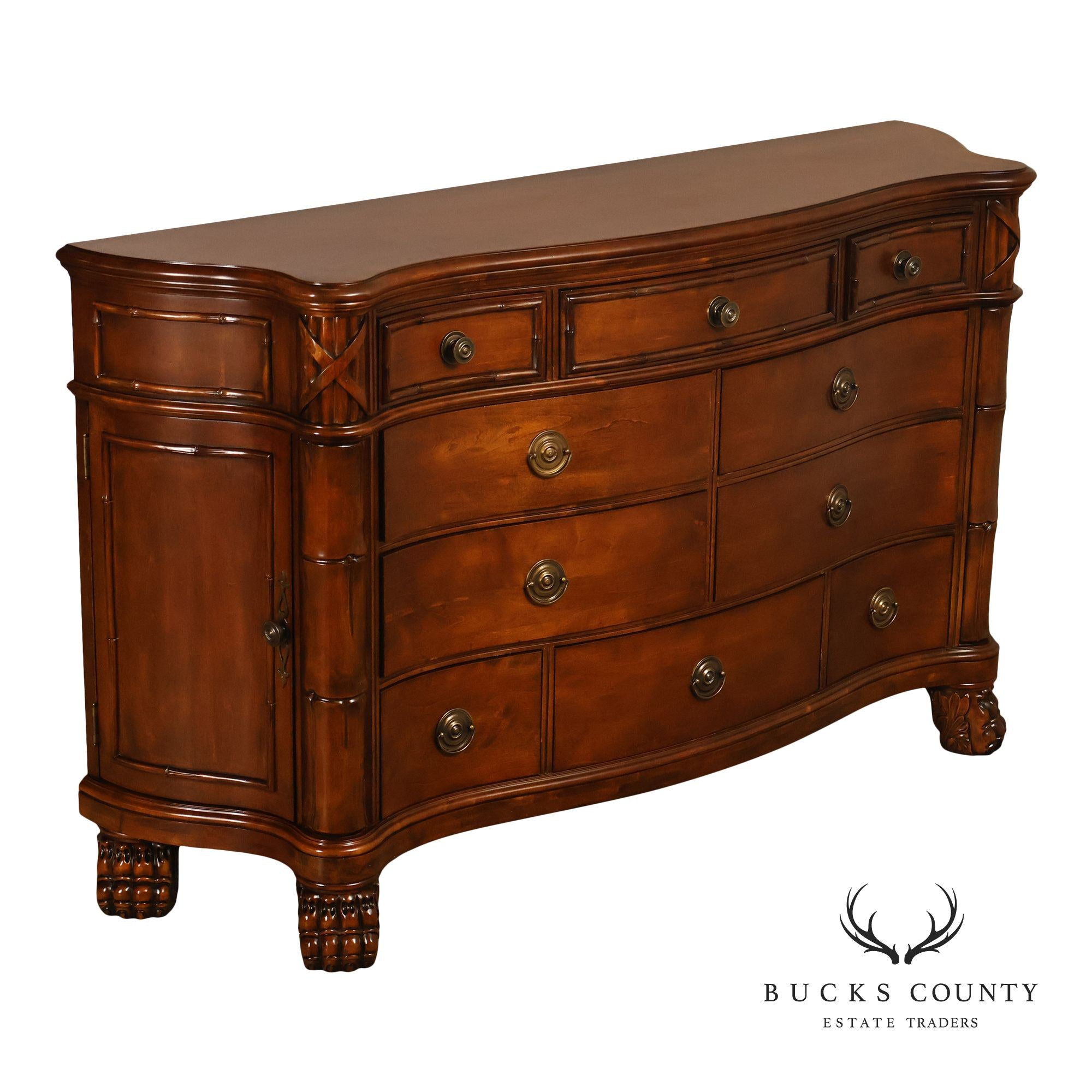 Serpentine Front Dresser Chest of Drawers