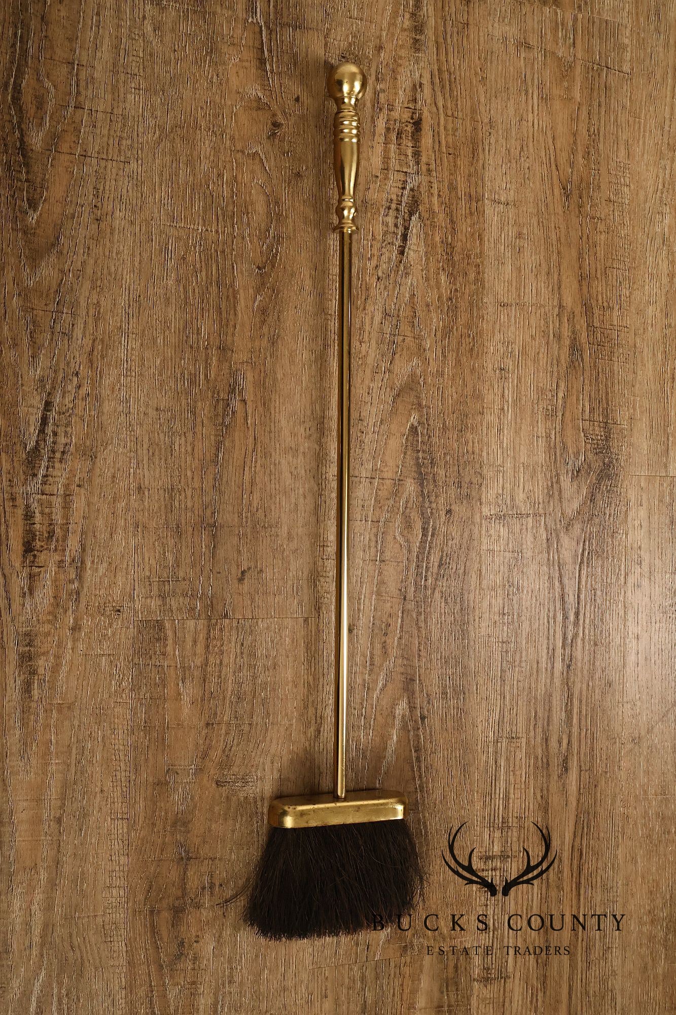 Traditional Brass Five-Piece Fireplace Tool Set