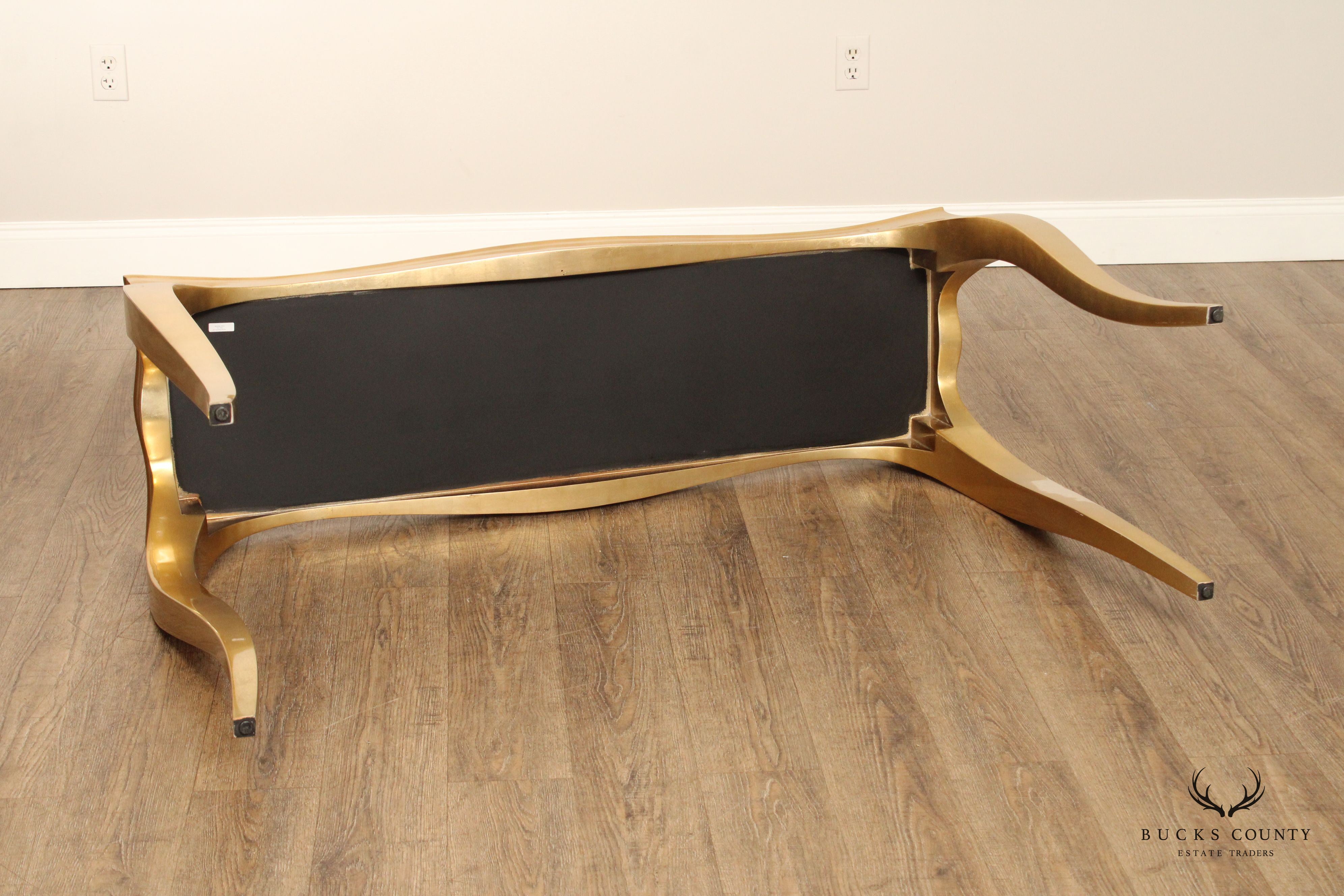 Alden Parkes 'Chantal' Gold Finished Console Table