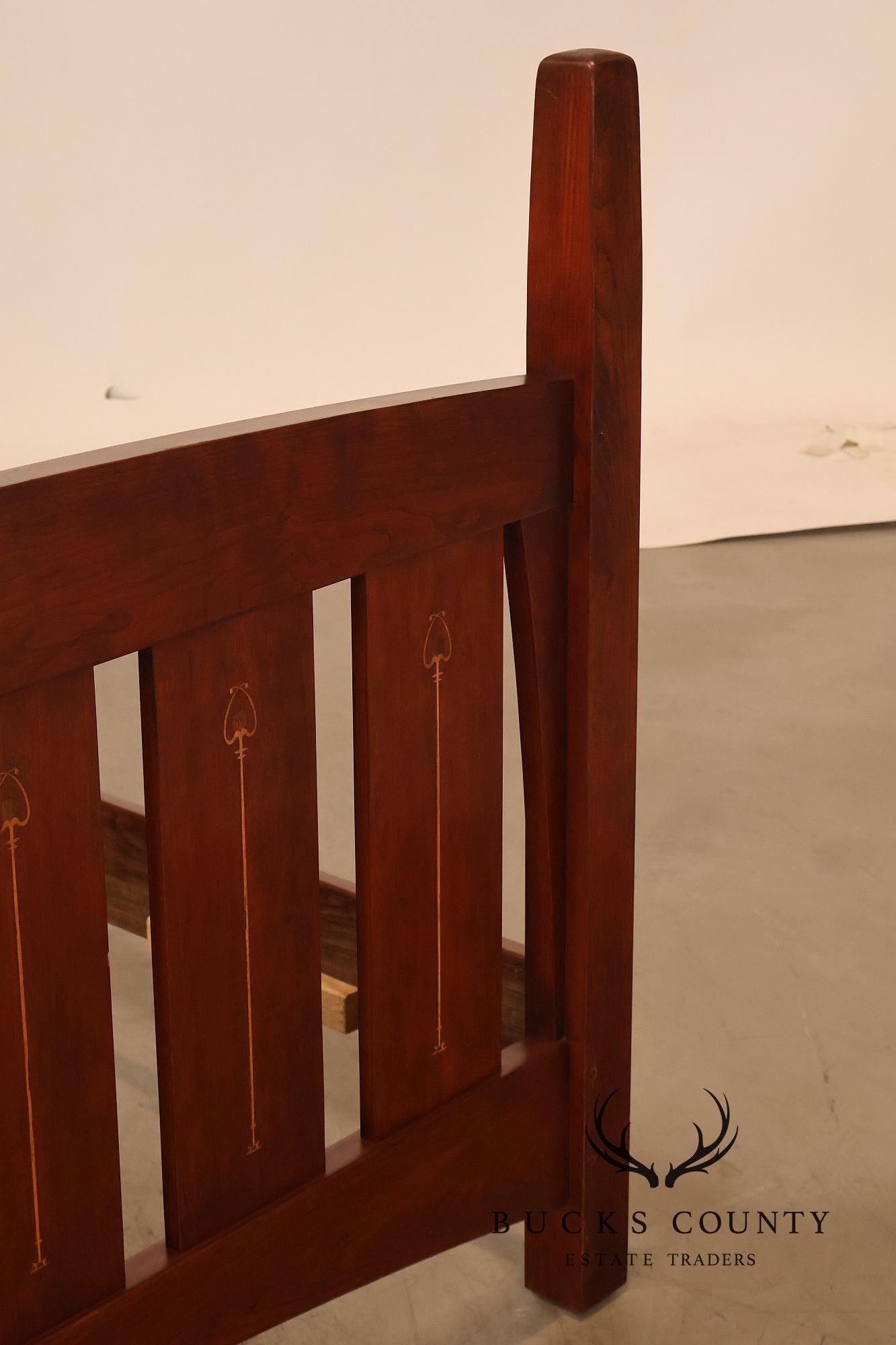 Stickley Harvey Ellis Inlaid Cherry Queen Bed
