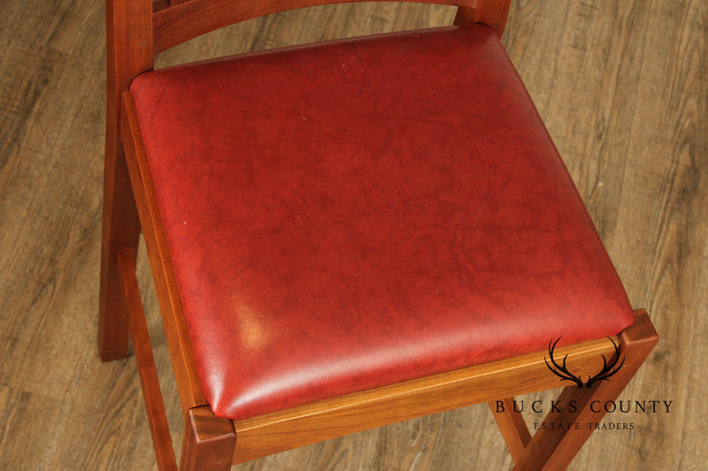 Stickley Mission Collection Pair of Cherry Cottage Bar Stools