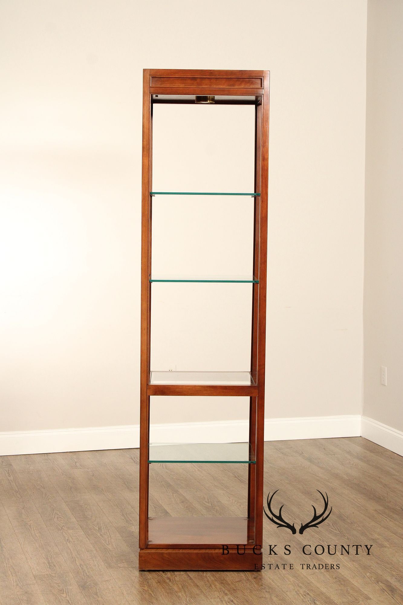 Ethan Allen Cherry and Glass Open Display Etagere