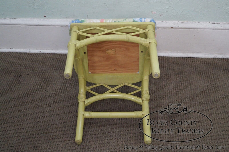 Ficks Reed Vintage Painted Rattan Side Chair