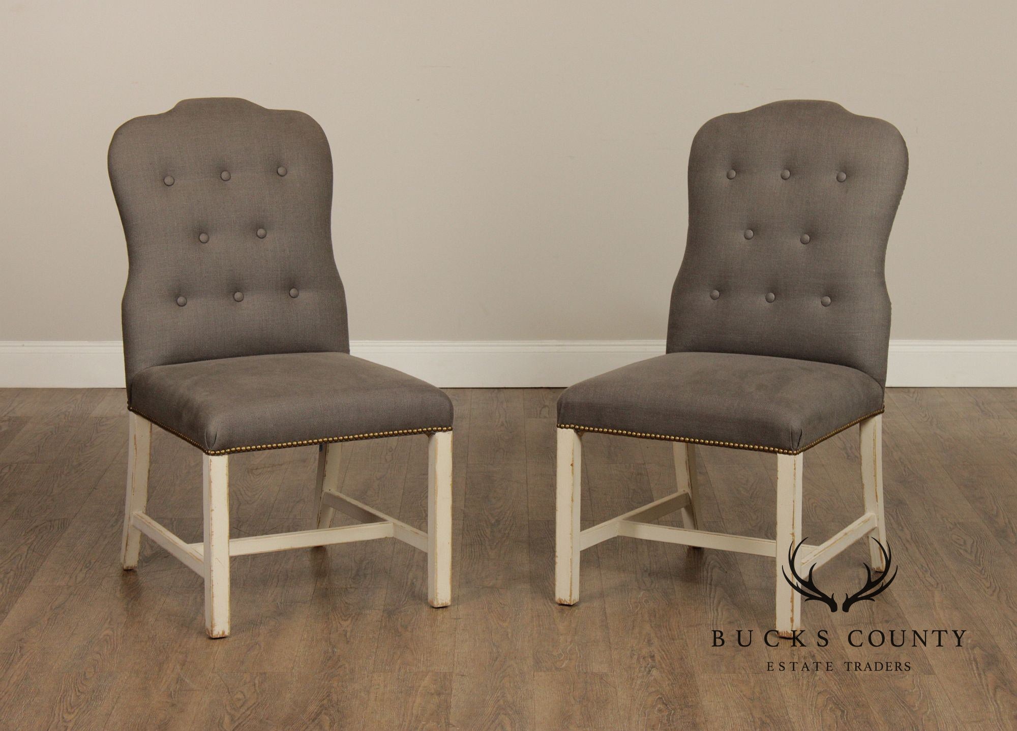 Bunny Williams Home Pair of George II Style 'Jack Chairs'