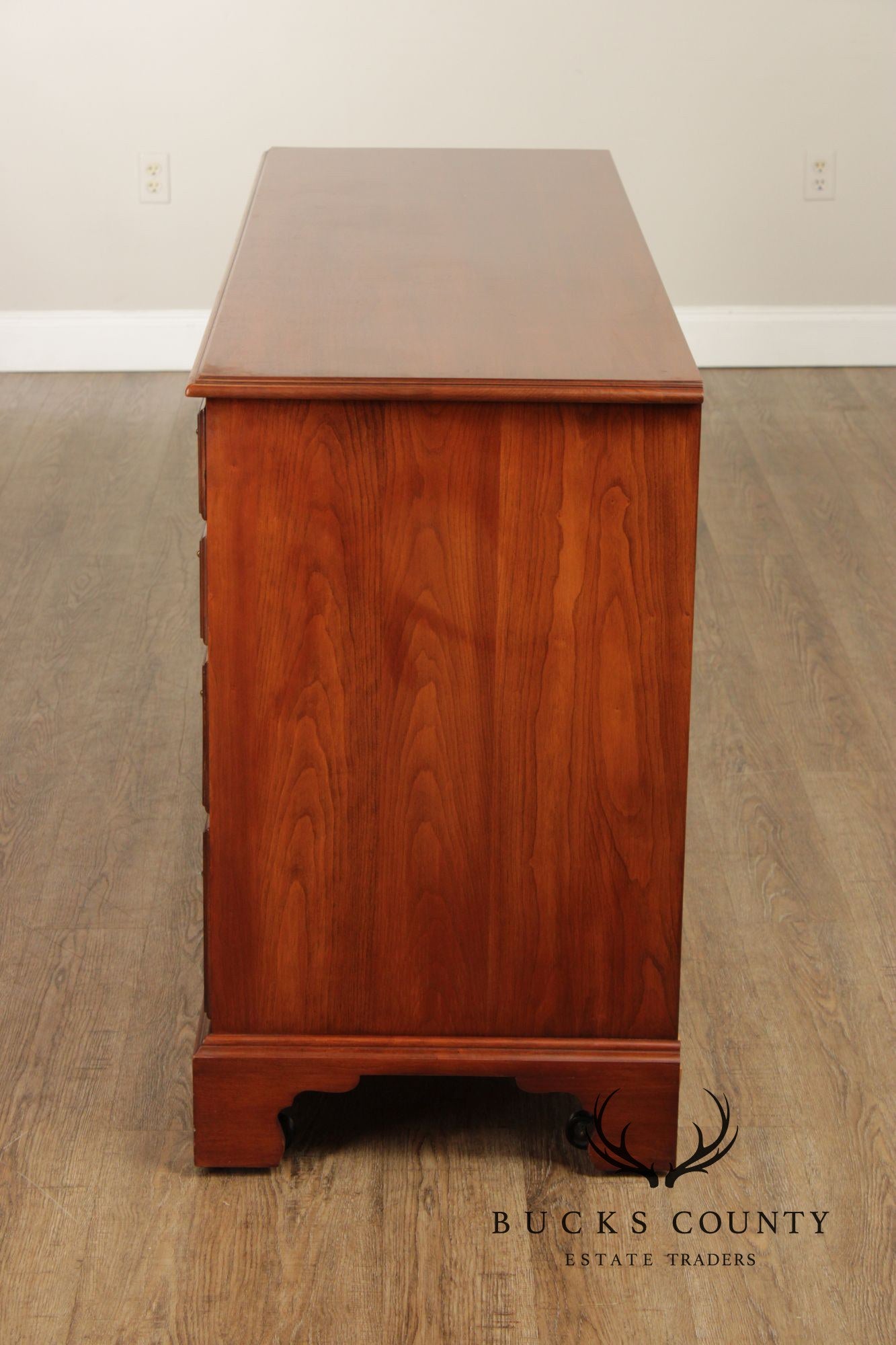 Henkel Harris Vintage Chippendale Style Cherry Long Dresser
