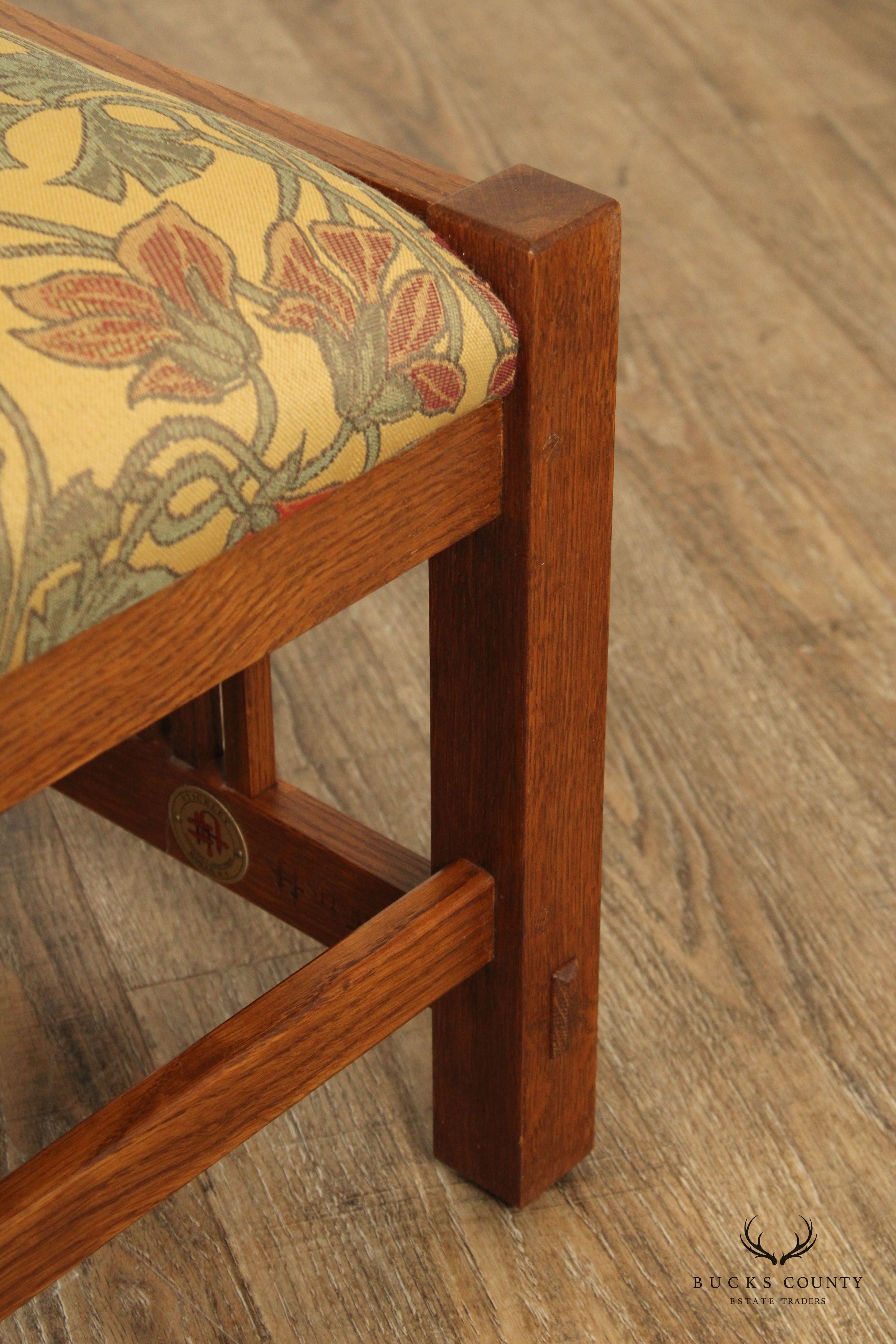 Stickley Mission Collection Oak Spindle Footstool