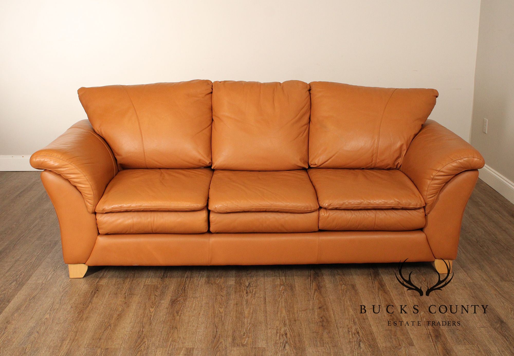 Post Modern Three Seat Italian Leather 'Sonora' Sofa