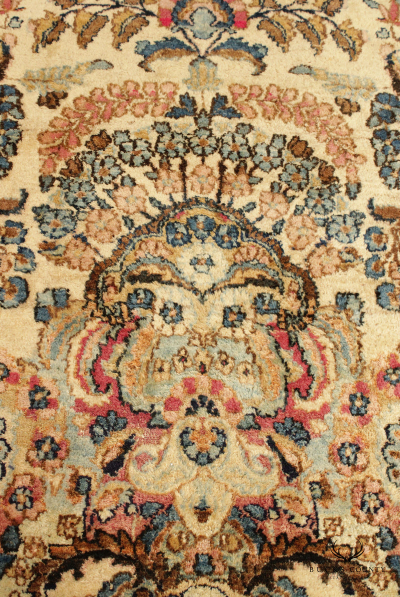 Vintage Persian Kerman Large Wool Area Rug, 14' x 9'