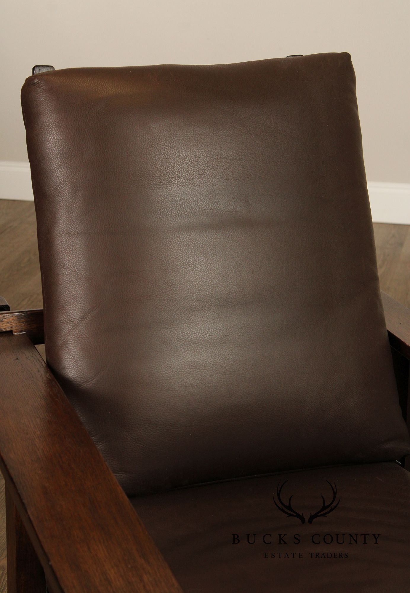 Antique Mission Oak and Leather Morris Chair